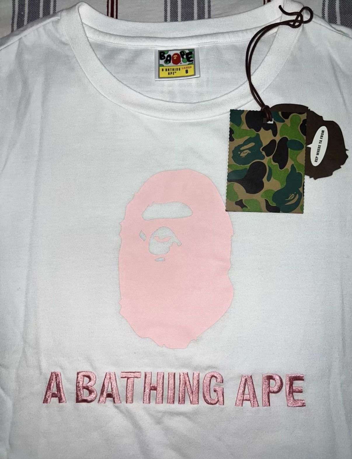 Bape BAPE OG Nigo era, white short-sleeve tee Size US S / EU 44-46 / 1 - 2 Thumbnail