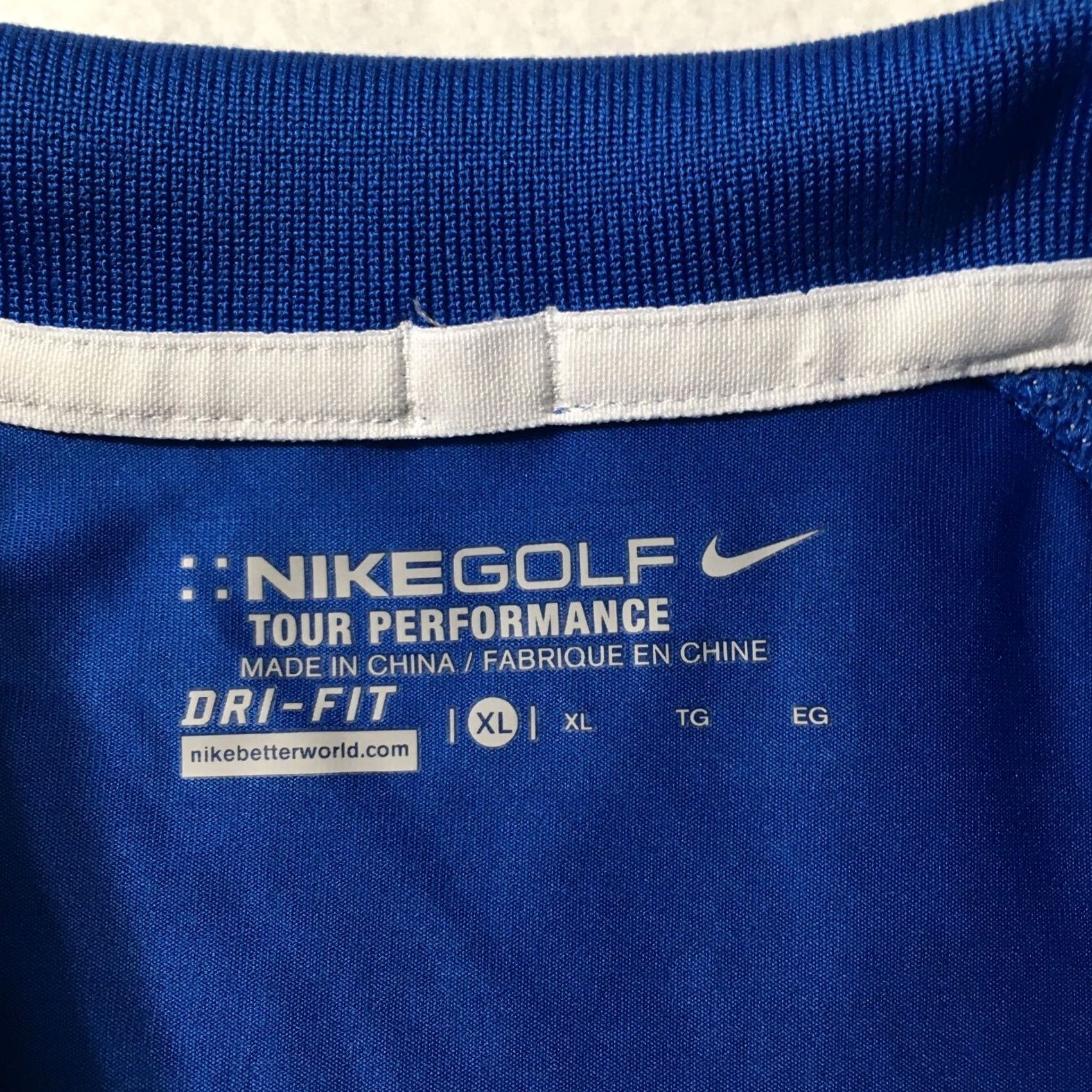 Nike Nike Polo Shirt Mens XL Blue Dri-Fit Golf Casual Short Sleeve Polo Nike Golf Logo Size US XL / EU 56 / 4 - 3 Thumbnail