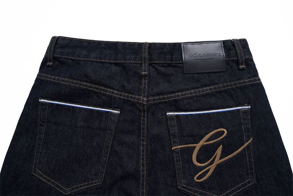Jean Men's Trendy Vibe Letter-Embroidered Loose-Fit Casual Jeans Size US 32 / EU 48 - 4 Thumbnail