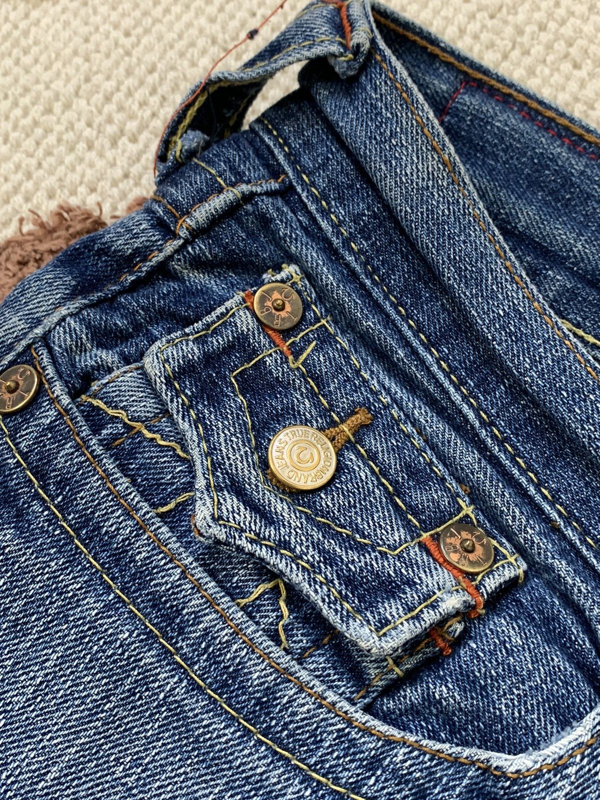 True Religion × Vintage VINTAGE TRUE RELIGION JAPANESE STYLE Y2K MINI SKIRT Size 34" / US 12 / IT 48 - 6 Thumbnail