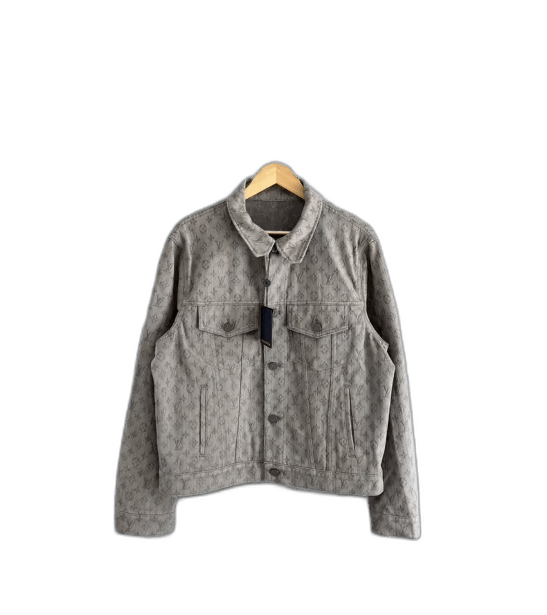 Louis Vuitton Louis Vuitton Louis Vuitton Gray Printed Denim Jacket-2506 Size US L / EU 52-54 / 3 - 1 Thumbnail