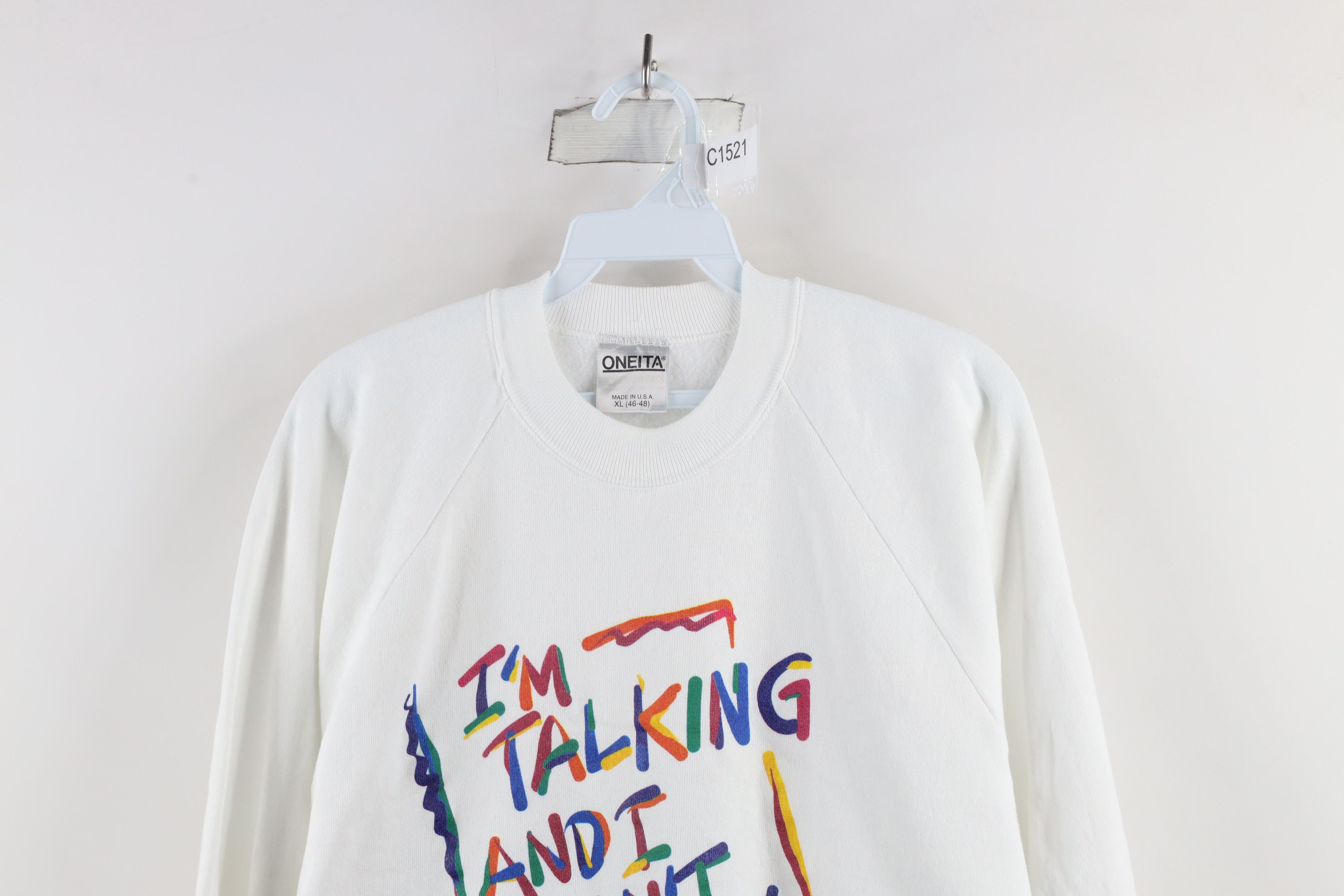 Vintage Vintage 90s Streetwear and I Can't Shut Up Sweatshirt Size US XL / EU 56 / 4 - 2 Thumbnail