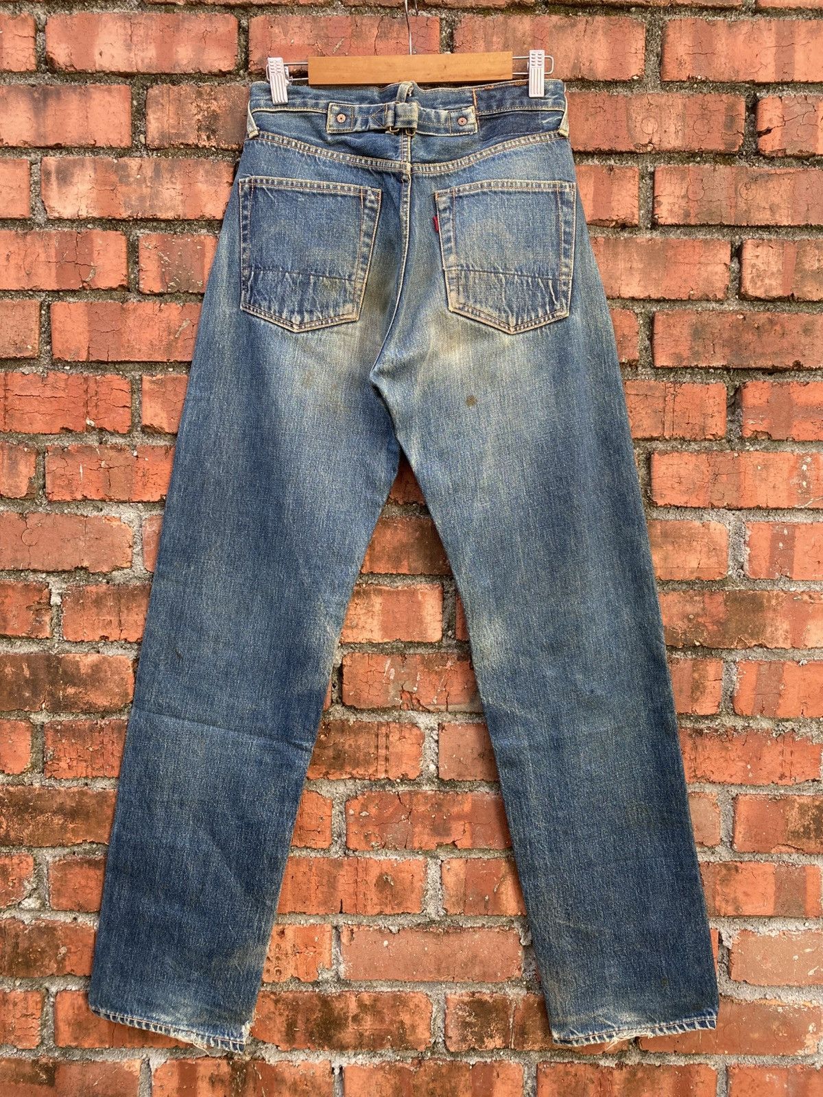 Japanese Brand W29x32.5 Vintage evis redline distressed made in JAPAN Size US 29 - 2 Thumbnail