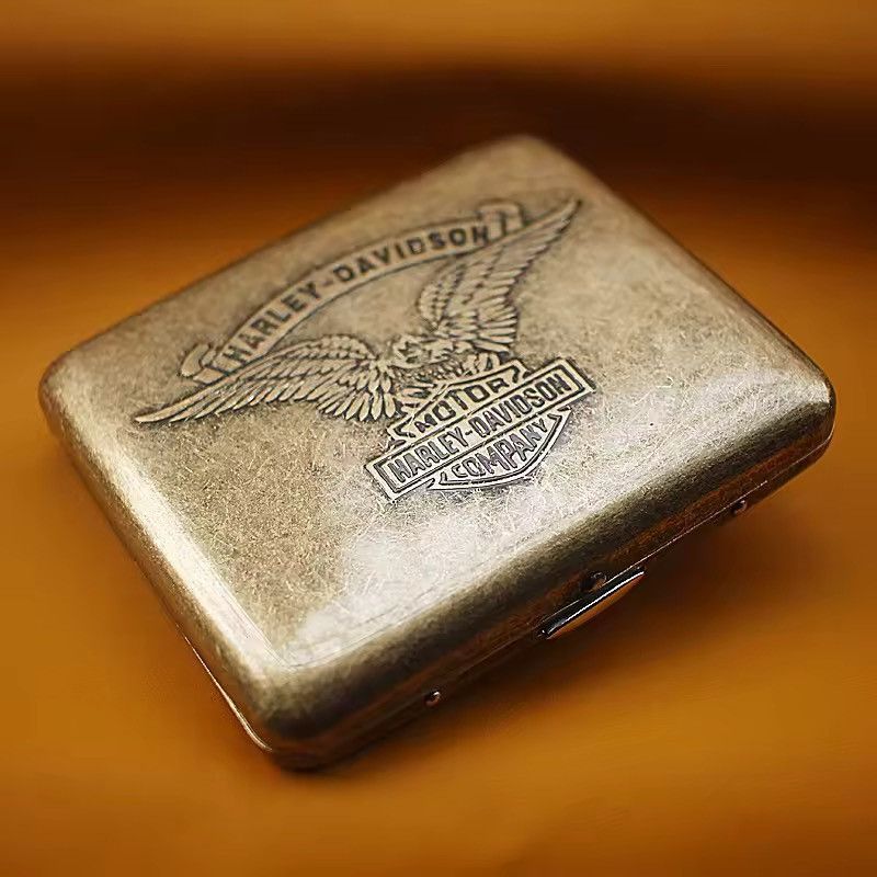 Other Retro Vintage Cigarette Box Case Capacity Metal Tobacco Size ONE SIZE - 5 Thumbnail
