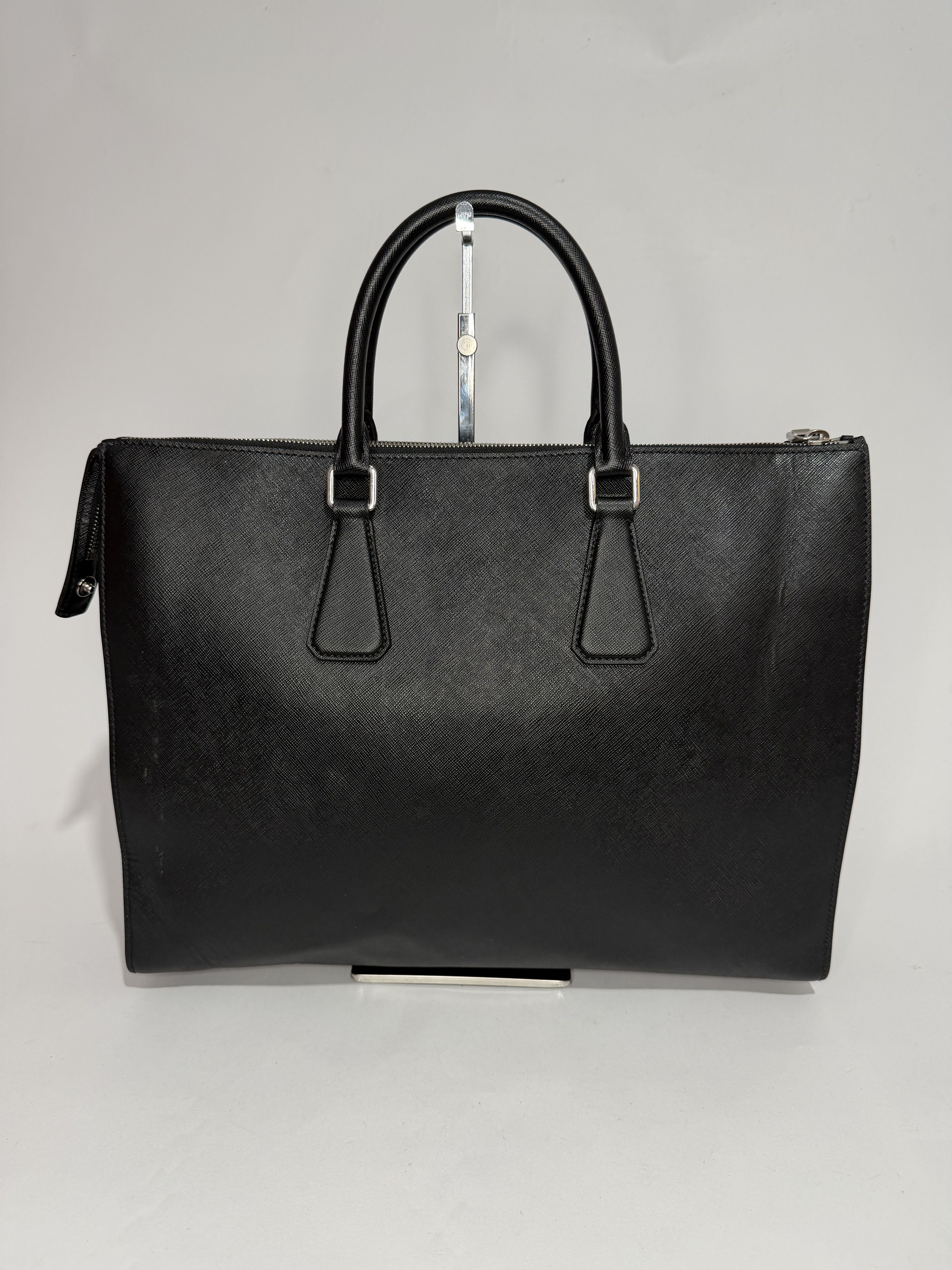 Prada Prada Black Saffiano Leather Large Tote Bag / Briefcase Size ONE SIZE - 3 Thumbnail