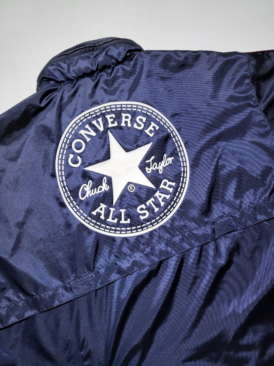 Converse × Vintage Converse navy metallic biglogo Windbreaker Jacket Size US L / EU 52-54 / 3 - 4 Thumbnail
