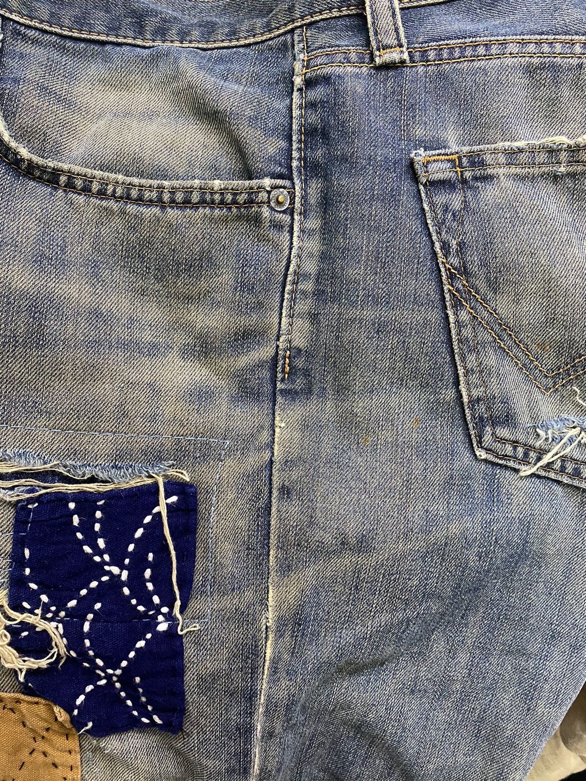 Edwin 💥VINTAGE EDWIN REWORK SHASIKO BORO JAPAN Size US 36 / EU 52 - 14 Thumbnail
