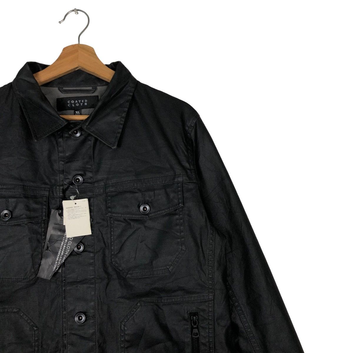 Japanese Brand 🔥Vtg Coated Cloth Biker Jacket Cropped Uniqlo Issey Miyake Size US XL / EU 56 / 4 - 6 Thumbnail