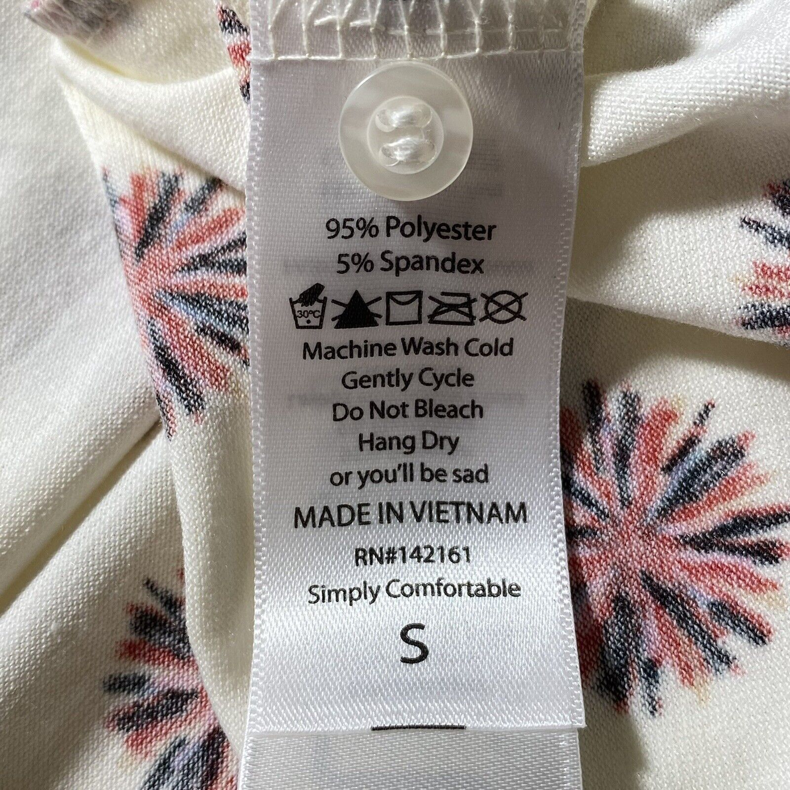 Other LuLaRoe Valentina Small White Fireworks Button Down Shirt Size S / US 4 / IT 40 - 9 Thumbnail
