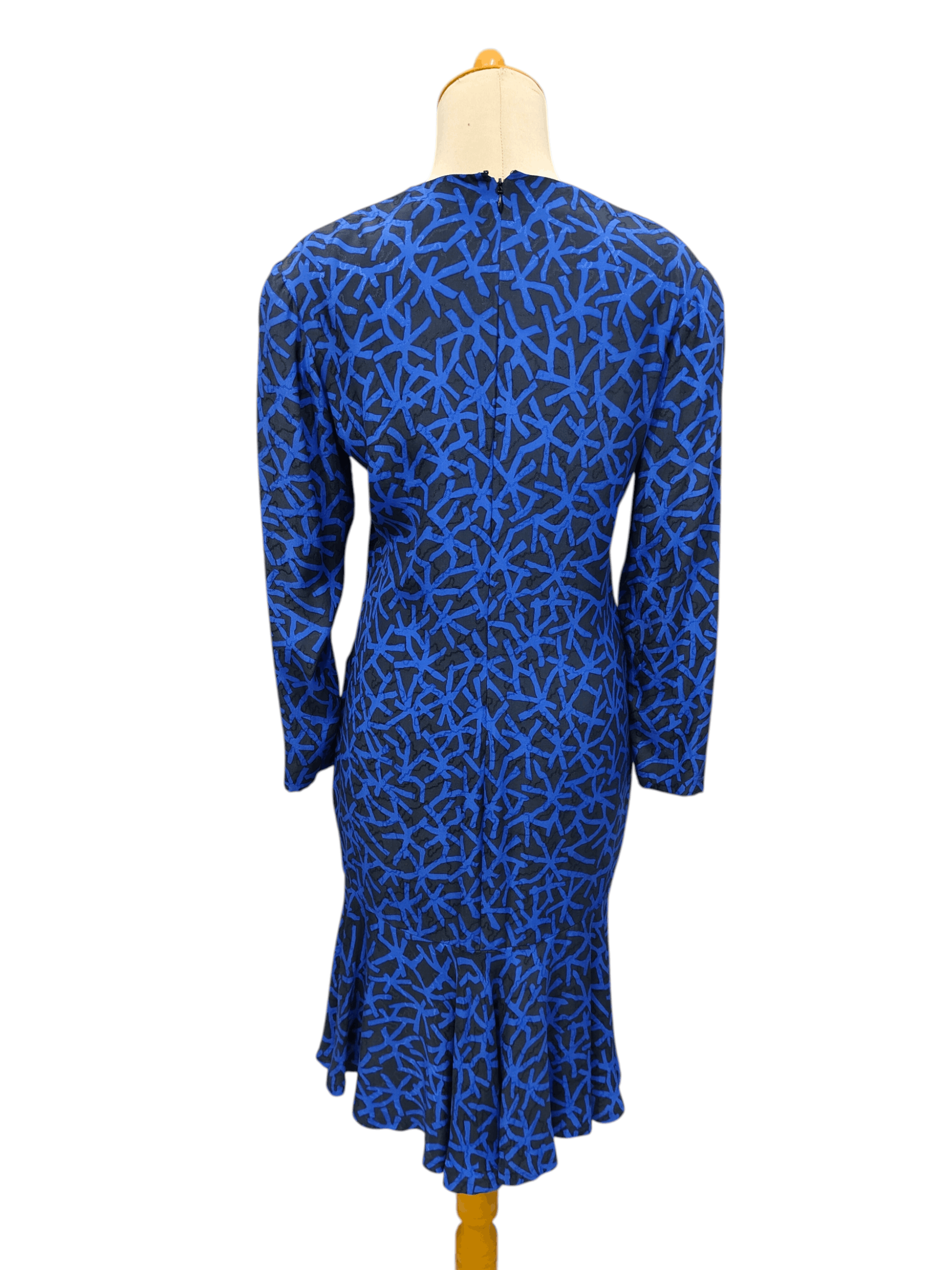 Christian Dior Monsieur 80s Christian Dior- Abstract Art Graphic Archive Rayon Dress Size M / US 6-8 / IT 42-44 - 4 Thumbnail