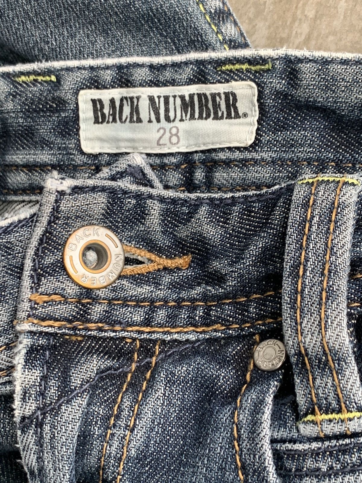 Designer × Japanese Brand Back Number zipper Side Pocket Size US 29 - 15 Thumbnail