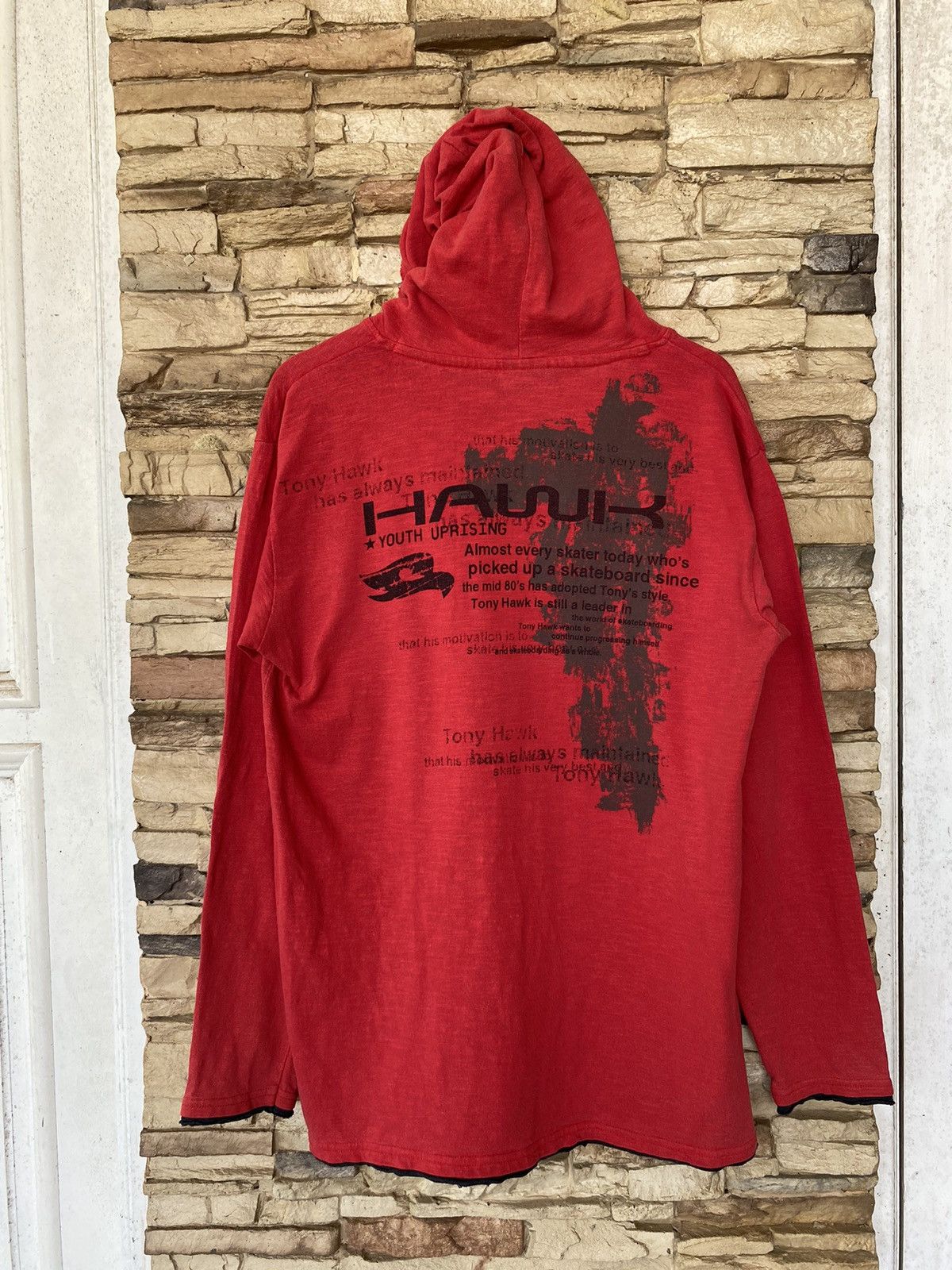 Tony Hawk Rare 90s Vintage Tony Hawk Skateboarding Long Sleeve Hoodie Size US L / EU 52-54 / 3 - 11 Thumbnail