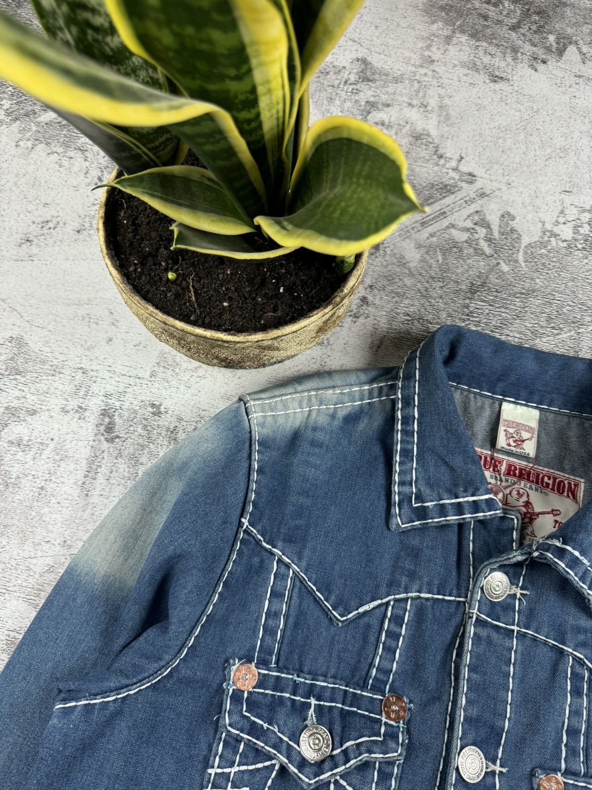True Religion True Religion Joey Super T Y2K Denim Jeans Chief Keef Jacket Size US XL / EU 56 / 4 - 8 Thumbnail