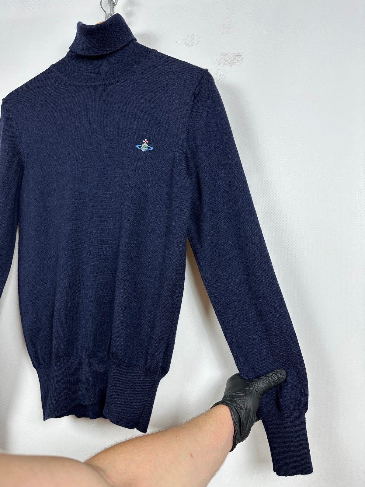 Vivienne Westwood Vivienne Westwood Navy Blue Turtleneck Wool Jumper Sweater Size US S / EU 44-46 / 1 - 11 Thumbnail