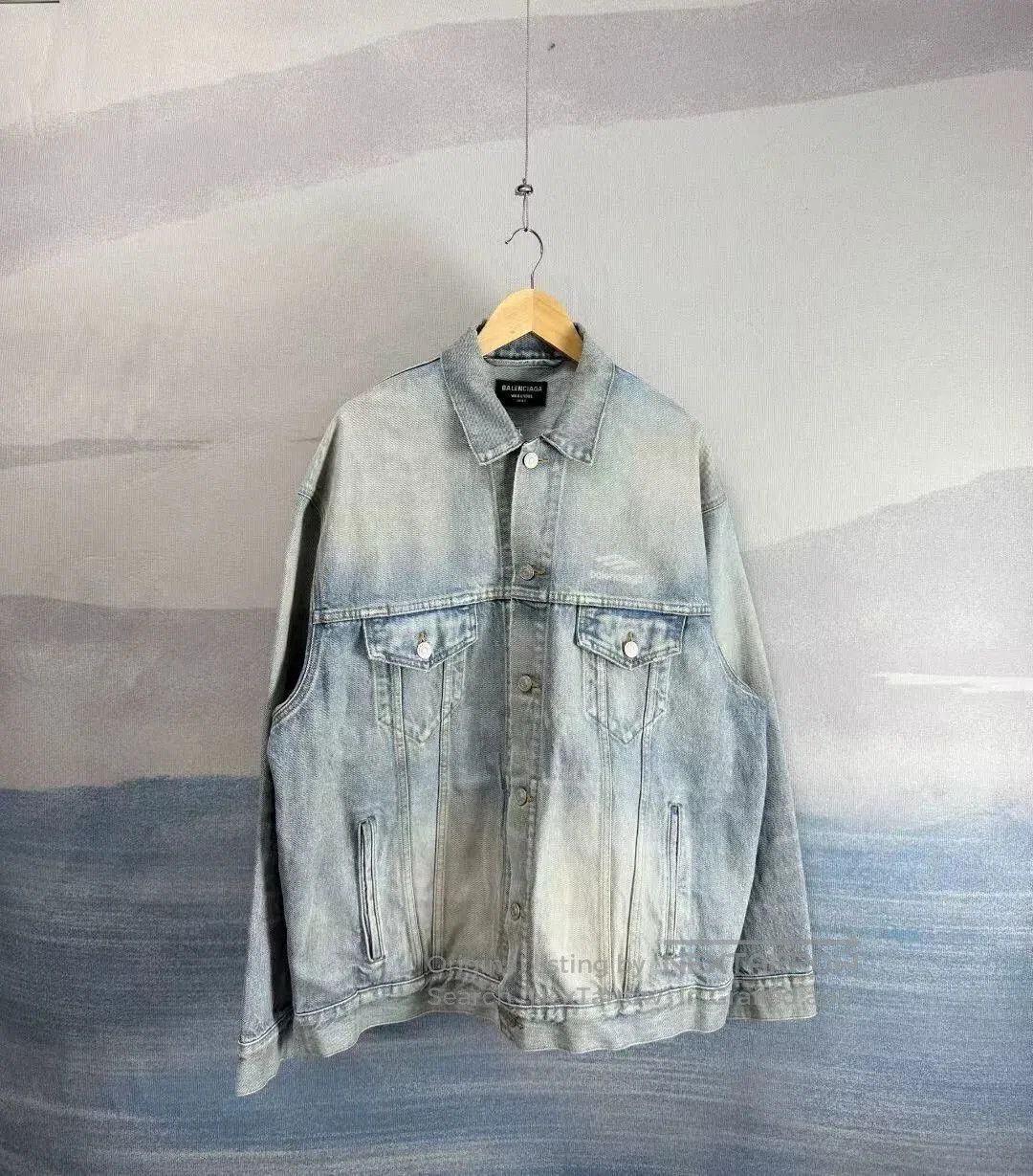Balenciaga balenciaga light blue distressed denim jacket. Size US M / EU 48-50 / 2 - 1 Thumbnail