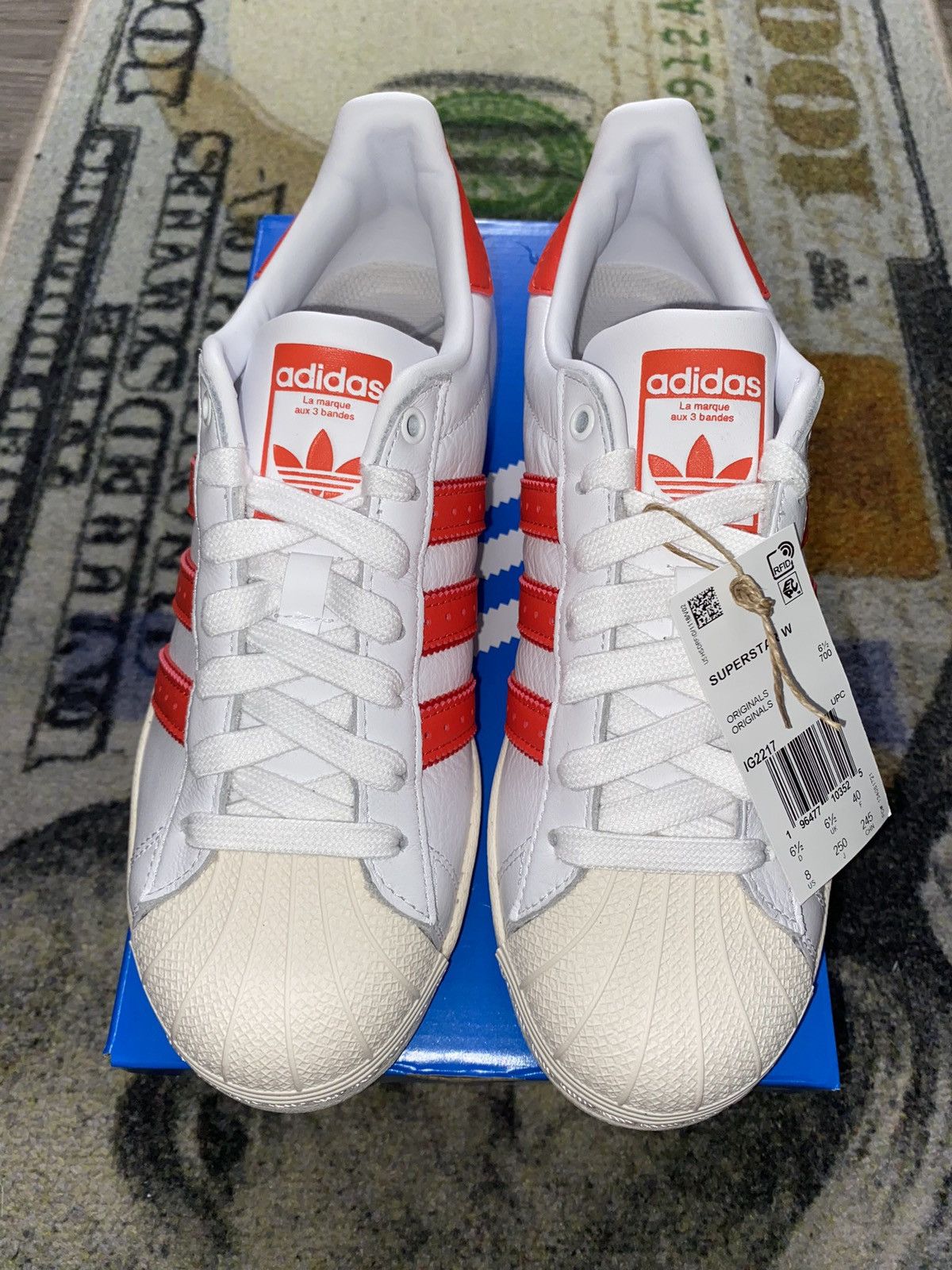 Adidas Adidas Superstar Cloud White Bright Red Size US 8 / IT 38 - 3 Thumbnail