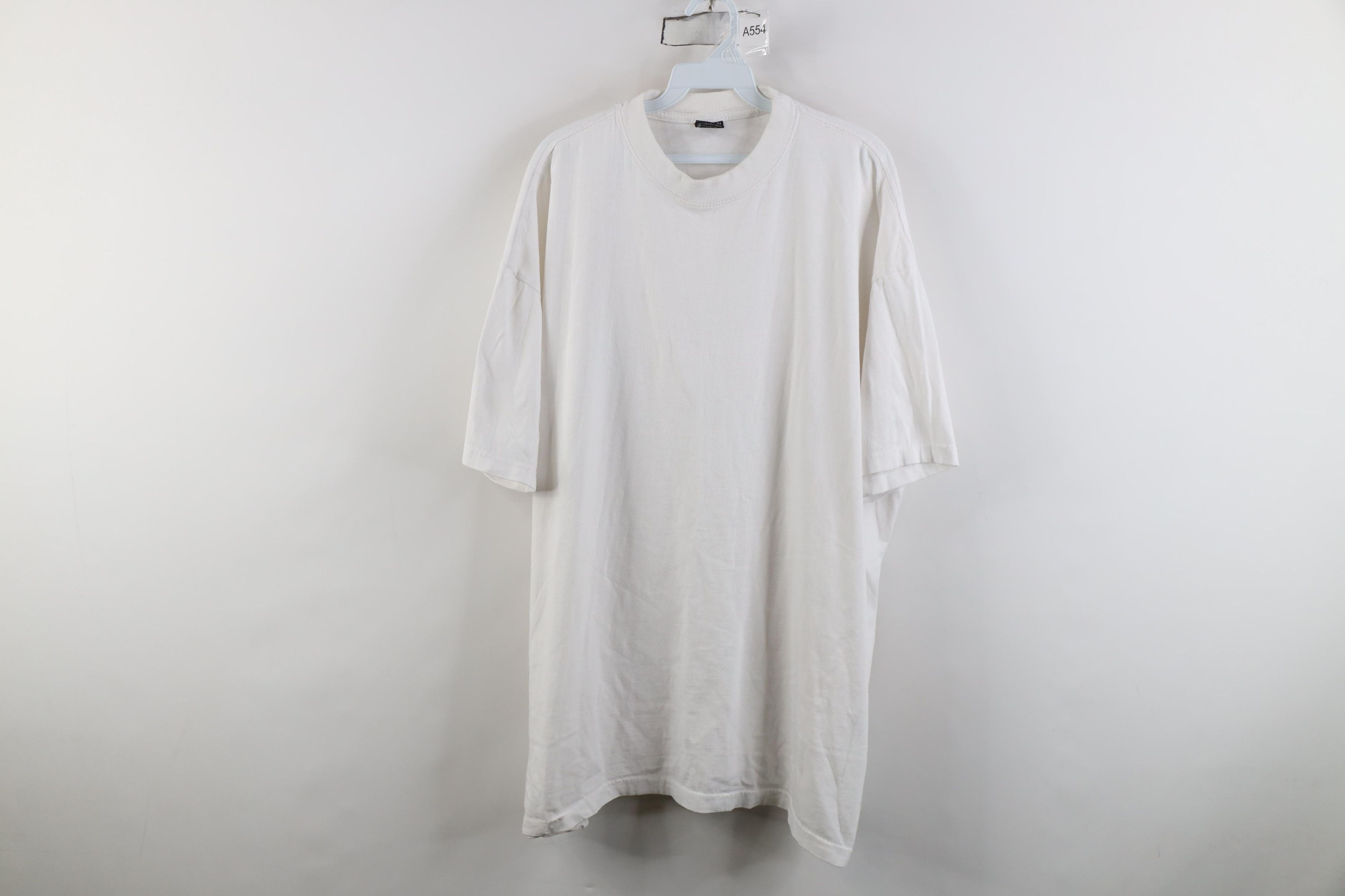 Vintage Vintage 90s Y2K Streetwear Cotton Short Sleeve T-Shirt White Size US XXL / EU 58 / 5 - 1 Thumbnail