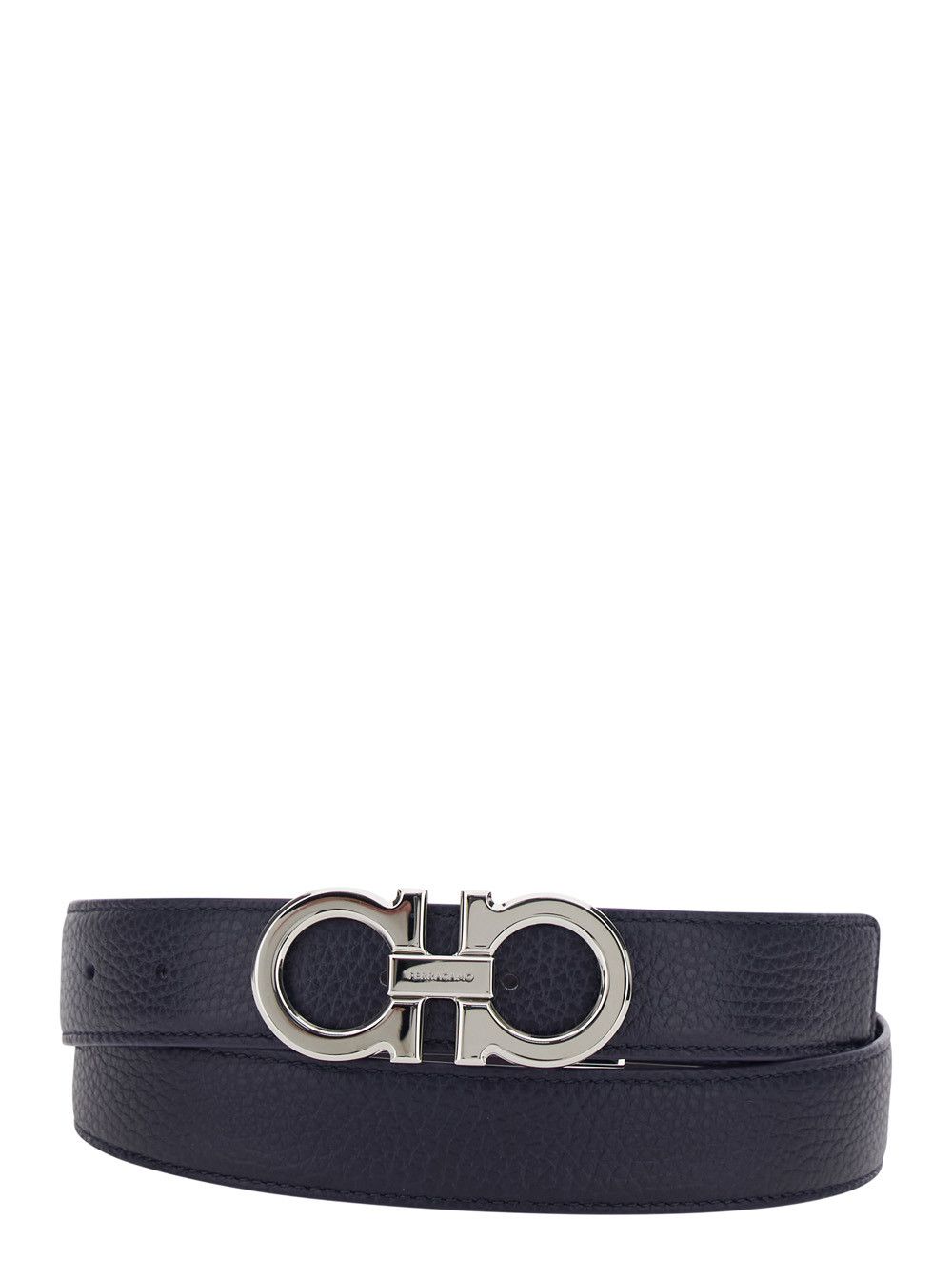 Salvatore Ferragamo Women's Blue Leather 'DOUBLE/ADJUSTABLE' Belt Size ONE SIZE - 1 Thumbnail