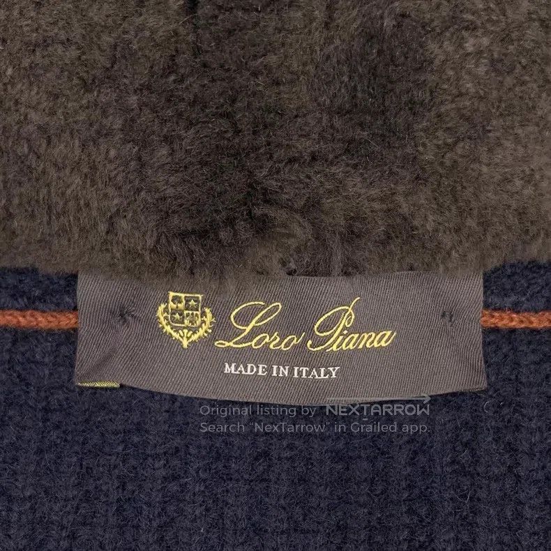 Loro Piana Loro Piana Navy Cashmere Collar Beaver Fur Zip-Up Long Sle Size US M / EU 48-50 / 2 - 5 Thumbnail