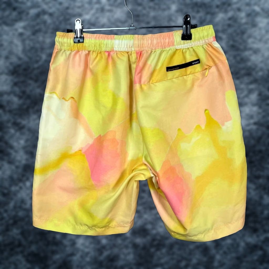 Pinko Rokit Mens Size Small Yellow & Pink Watercolor Shorts Size US 29 - 1 Thumbnail