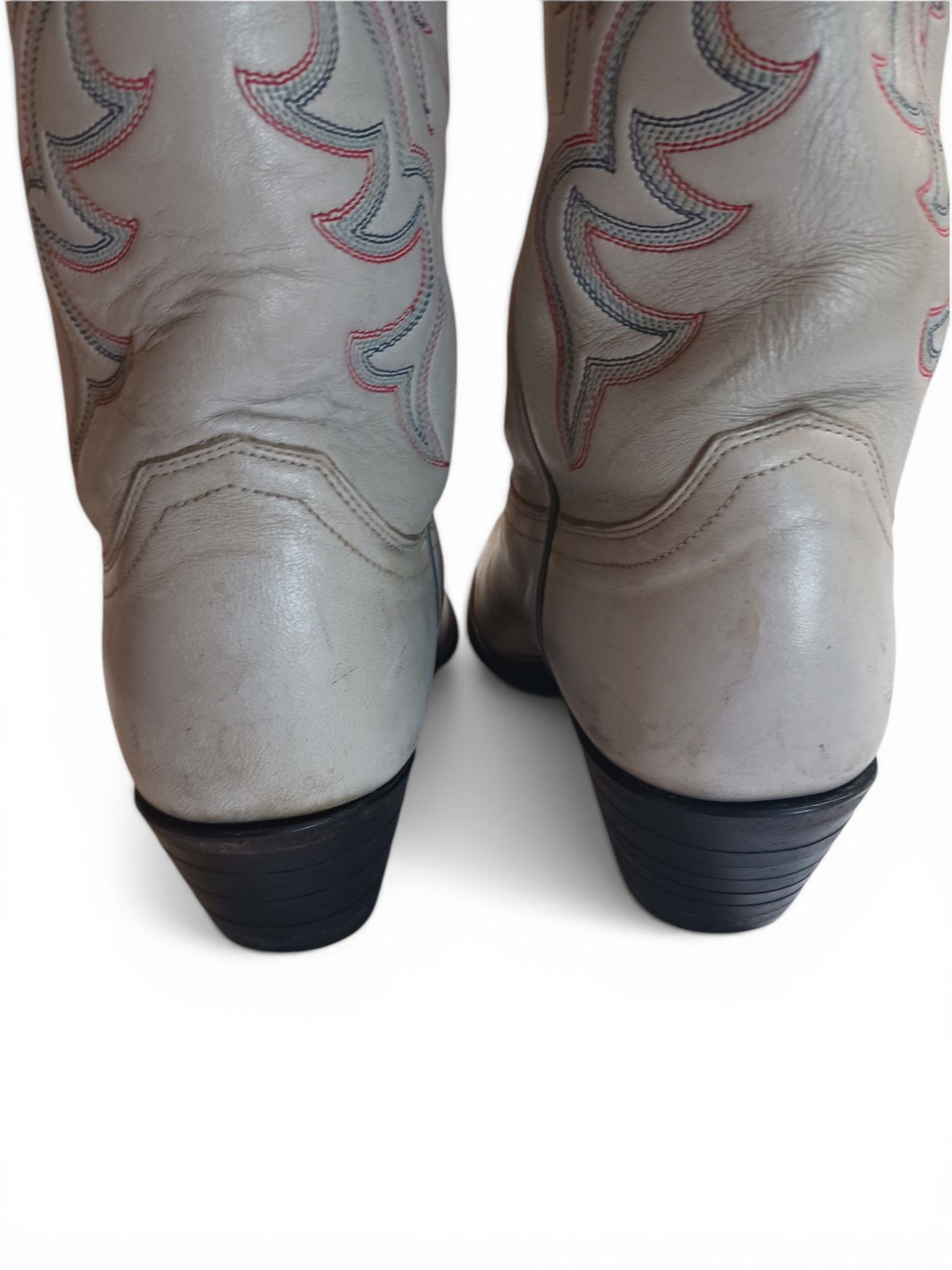 Justin Boots Vintage Justin Made in USA Grey Leather Cowboy Boots 7B Size US 7 / IT 37 - 4 Thumbnail