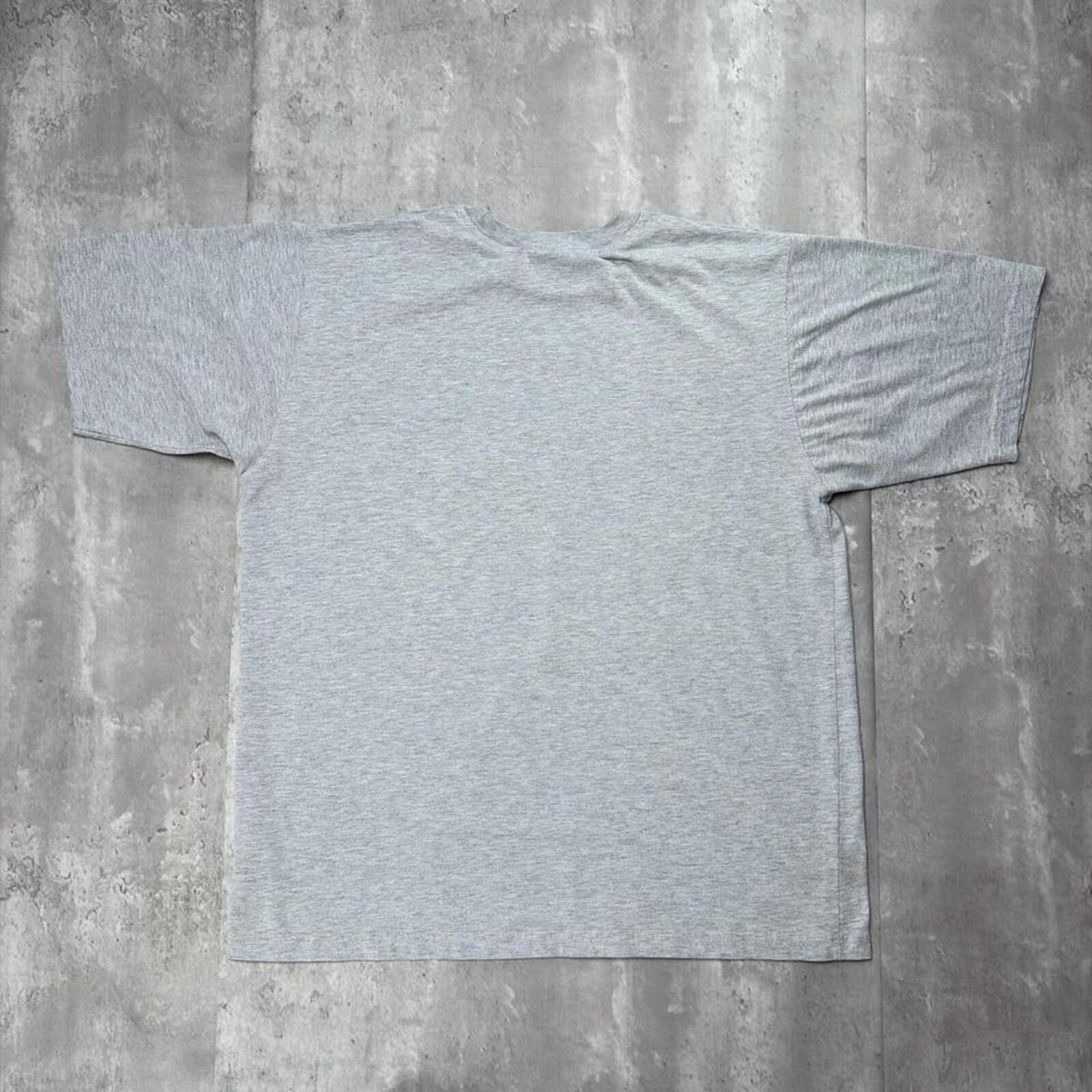 Nike Vintage 90’s Grey Nike Mini Swoosh Distressed Skater T-Shirt Size US L / EU 52-54 / 3 - 7 Thumbnail