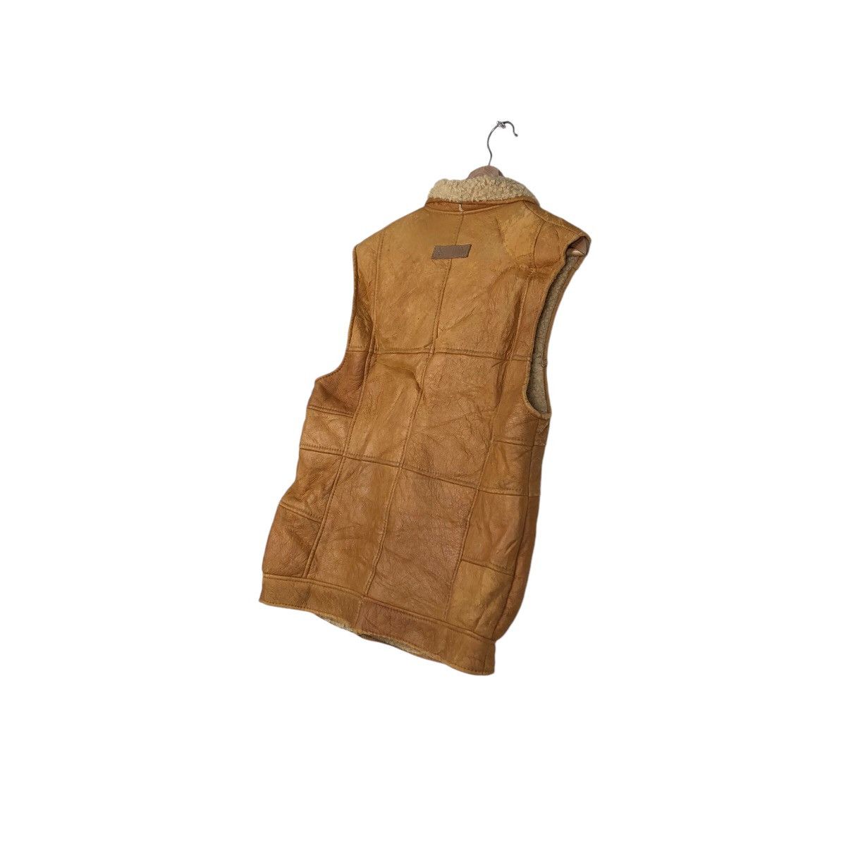 📌Vintage Tank Top Leather Shearling Aotea New Zealand