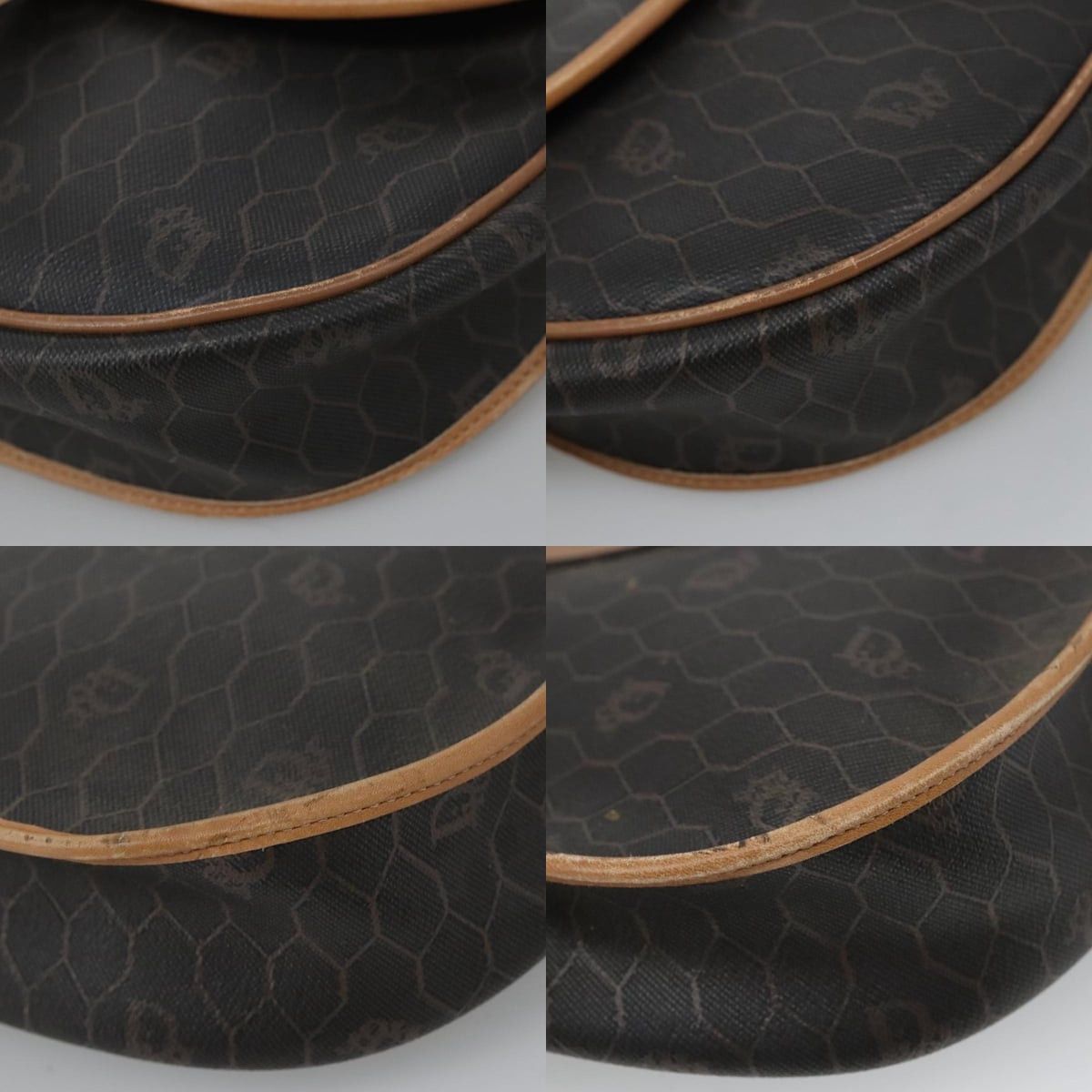 Dior DIOR Honeycomb Canvas Shoulder Bag Pvc Leather Black Size ONE SIZE - 10 Thumbnail