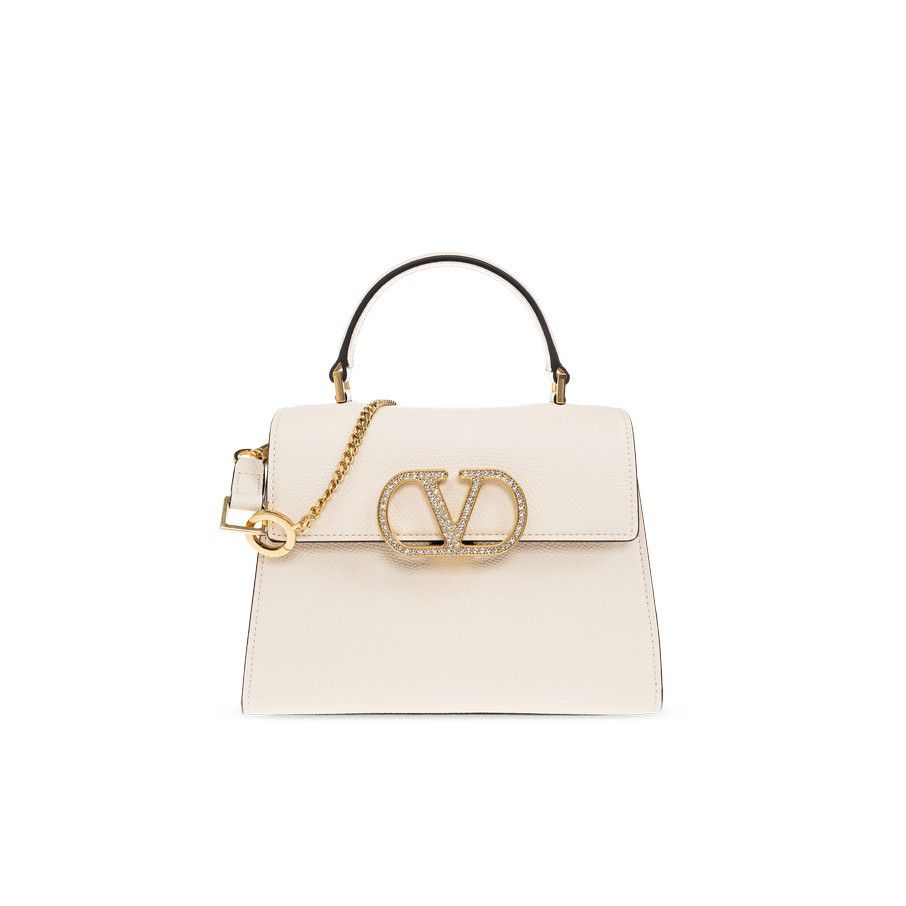 Valentino VALENTINO GARAVANI Vsling Small Light Ivory Jewel Top Handle Size ONE SIZE - 1 Thumbnail