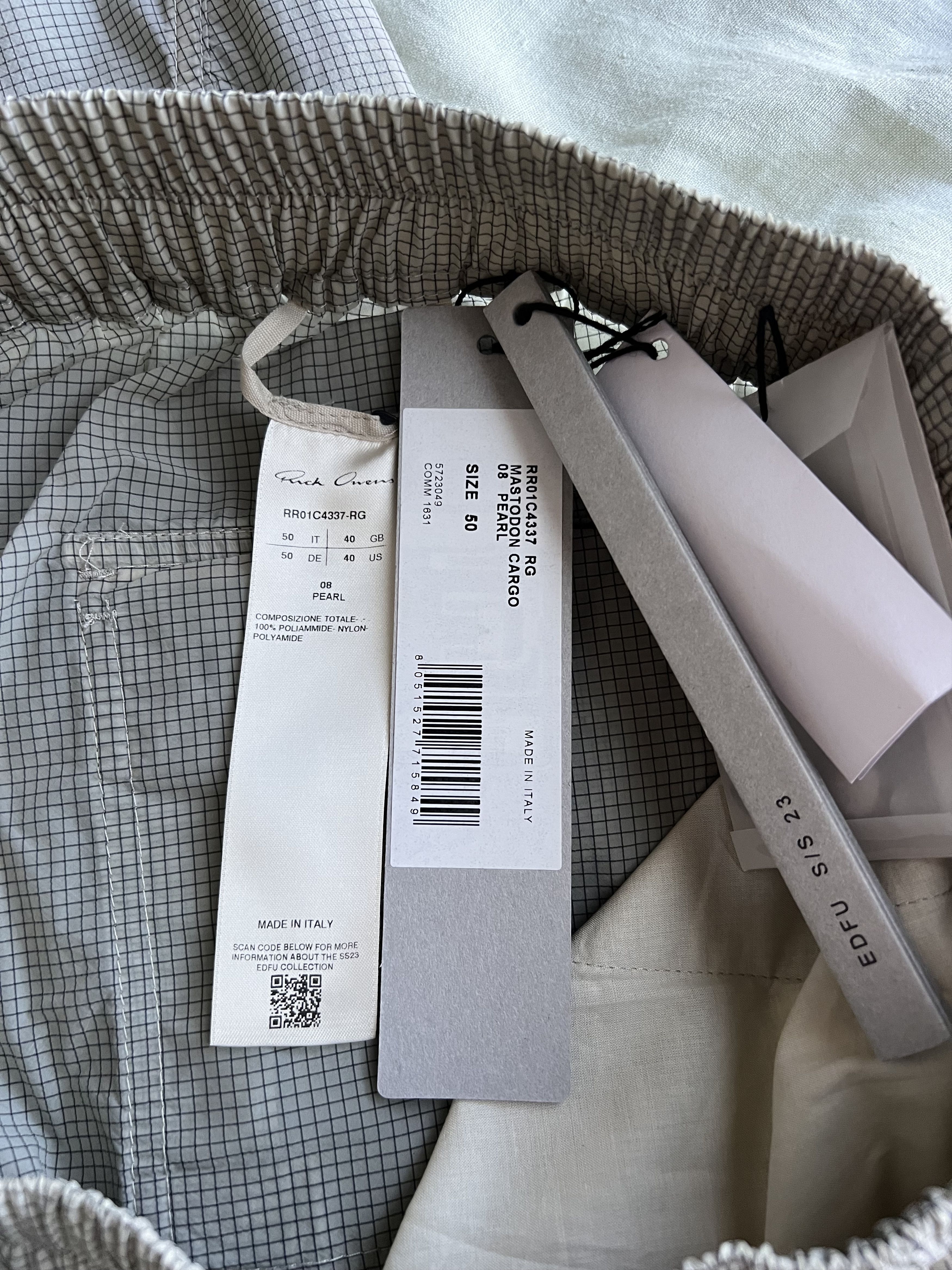 Rick Owens Rick Owens Mastodon Cargo Pants in Pearl Size US 34 / EU 50 - 8 Thumbnail
