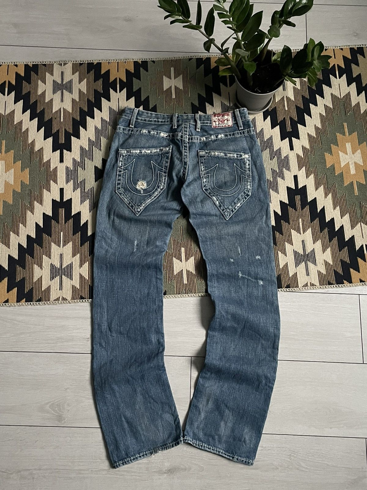 True Religion Vintage Y2K True Religion Distressed Denim Jeans Size US 29 - 1 Thumbnail