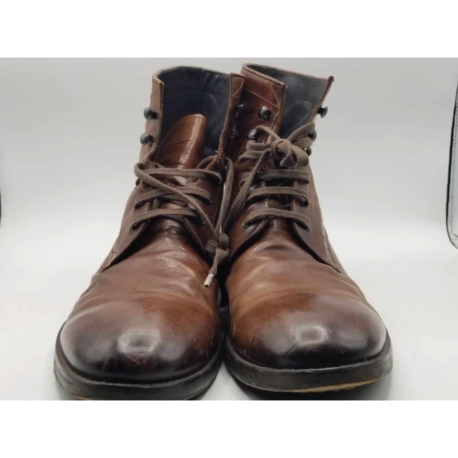 Vintage To Boot New York Adam Derrick brown leather lace up boots Made in taly Size 13 Boots Mens Brown Leather Chukka Lace Up Comfort Cushioned Lined 13 Mens Size US 13 / EU 46 - 6 Thumbnail