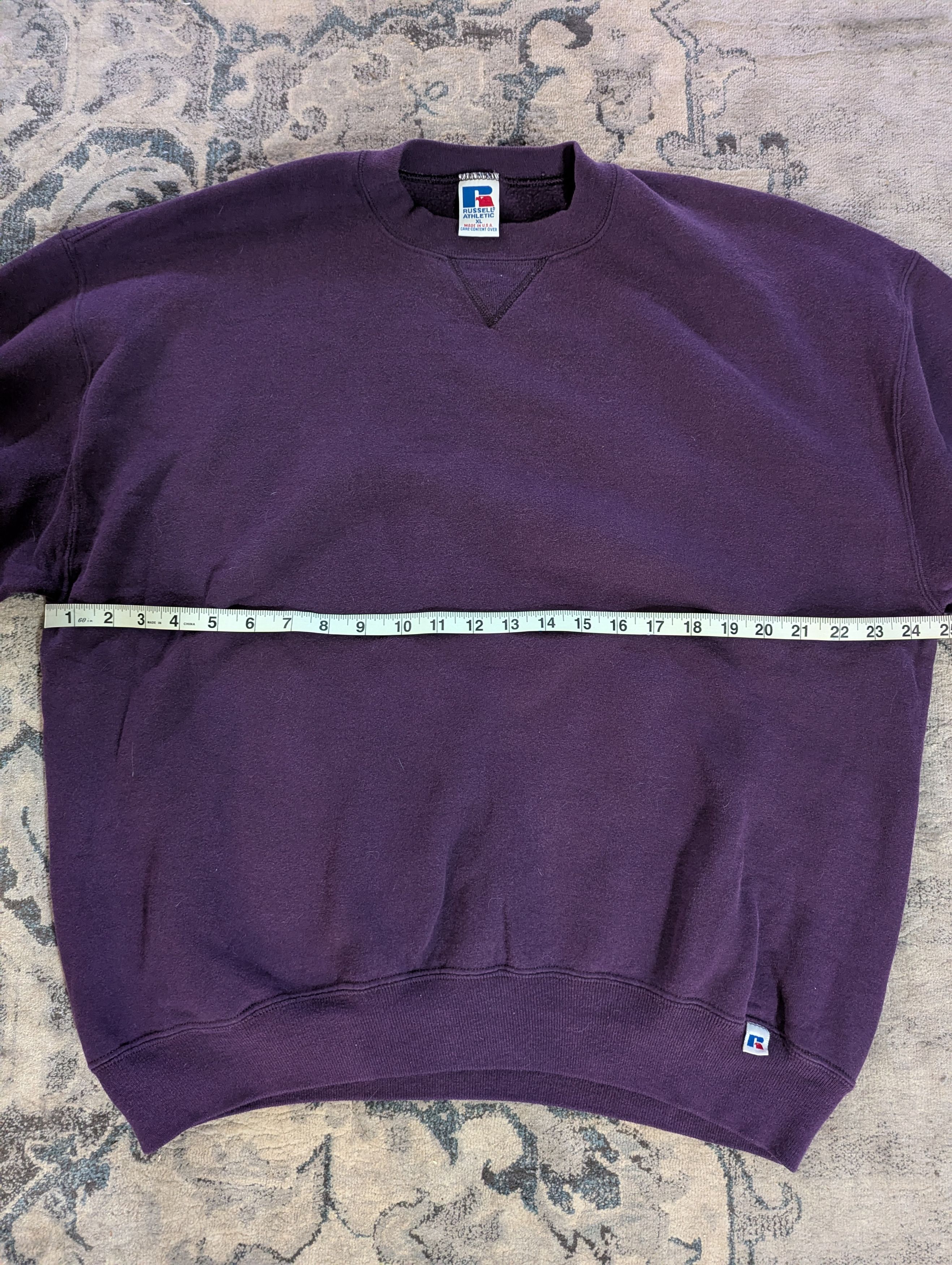 Russell Athletic Vintage Russel Athletic Purple Crewneck 90s Size US XL / EU 56 / 4 - 2 Thumbnail
