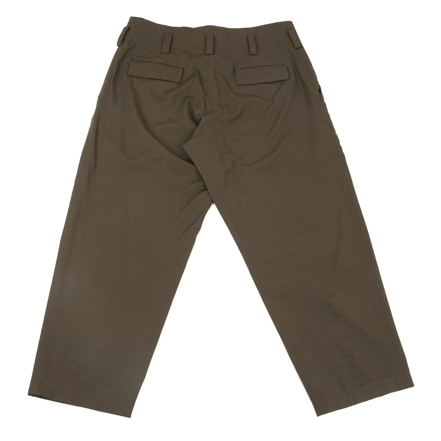 Yohji Yamamoto Wool Wide Pants Khaki