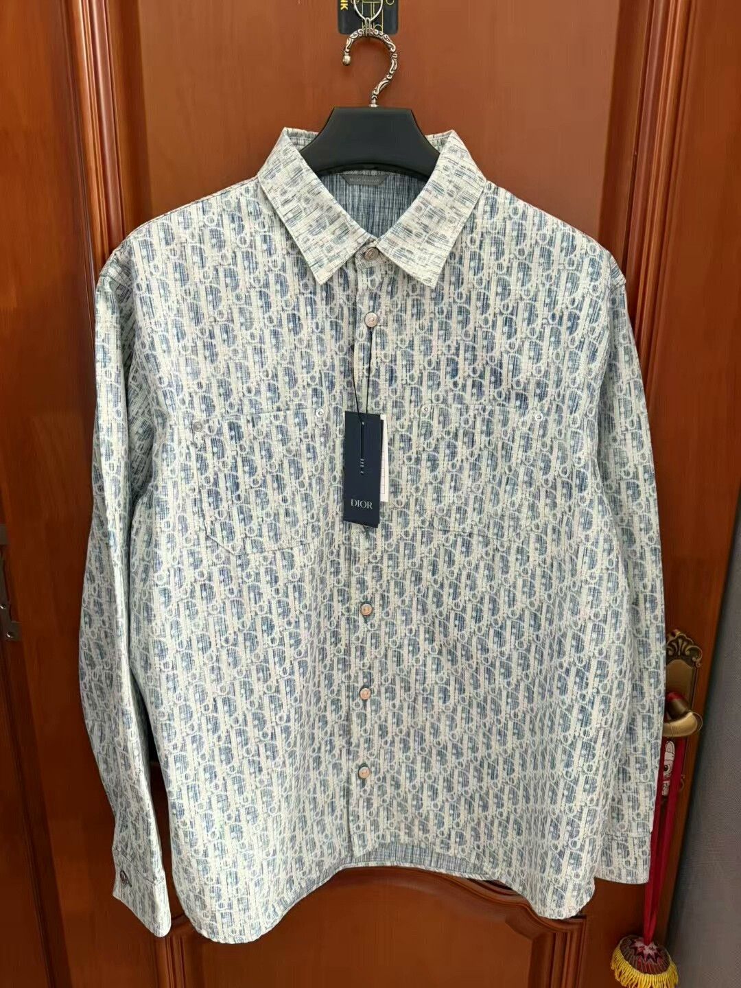 Dior dior blue and white logo denim shirt Size US M / EU 48-50 / 2 - 1 Thumbnail