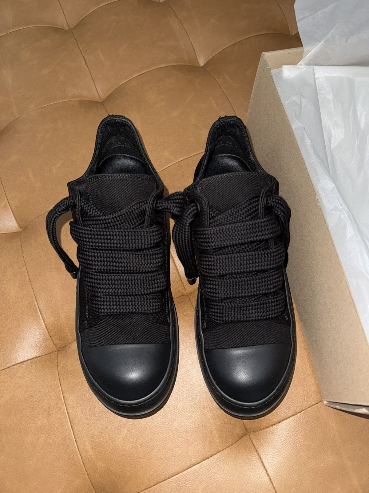 Rick Owens Drkshdw Rick owens jumbo lace canvas sneakers 46 Size US 13 / EU 46 - 4 Thumbnail