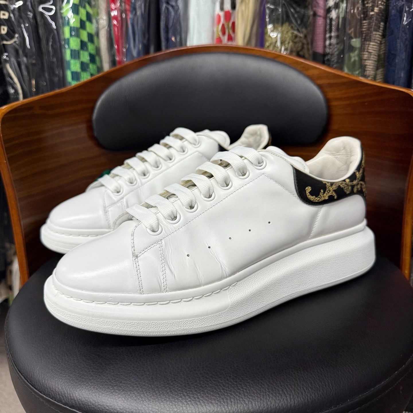 Alexander McQueen Limited Black Lowtop Sneakers 11 Men Size US 11 / EU 44 - 1 Thumbnail