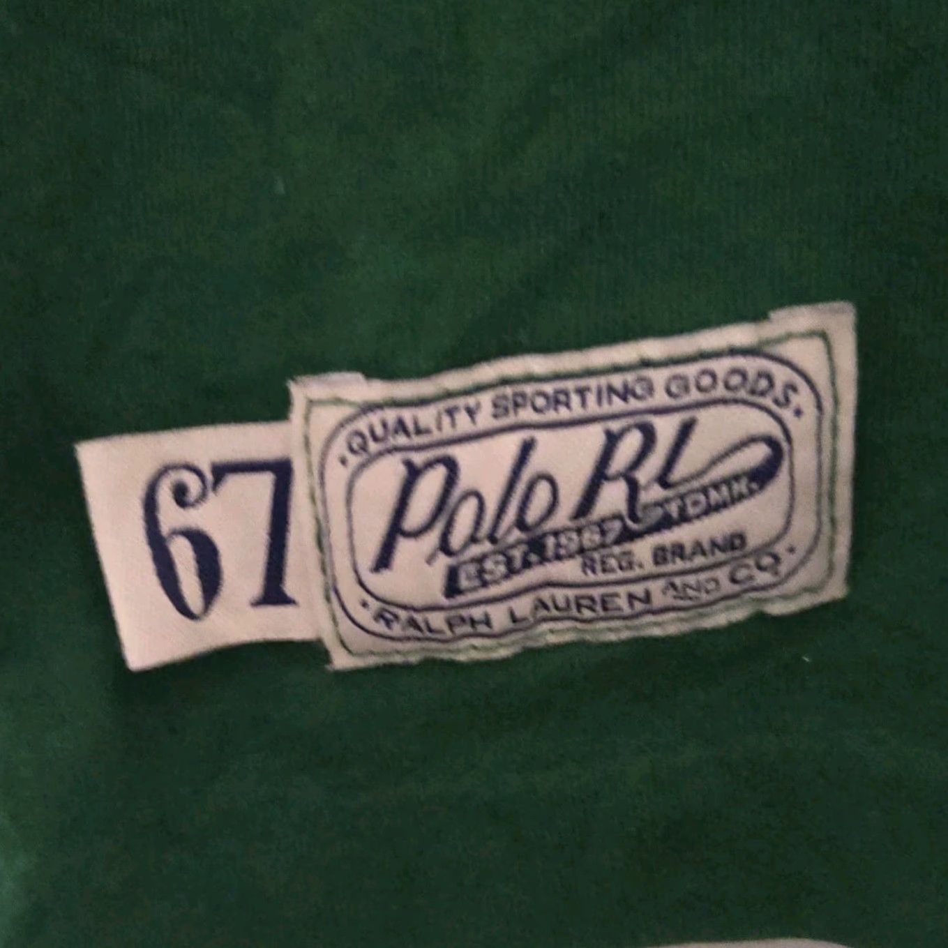 Ralph Lauren Polo Ralph Lauren Green Patch Spellout Classic Fit Tee XL Single Stitch Men T-Shirt Dictionary: Stitch Green, XL, Regular Size Size US XL / EU 56 / 4 - 4 Thumbnail