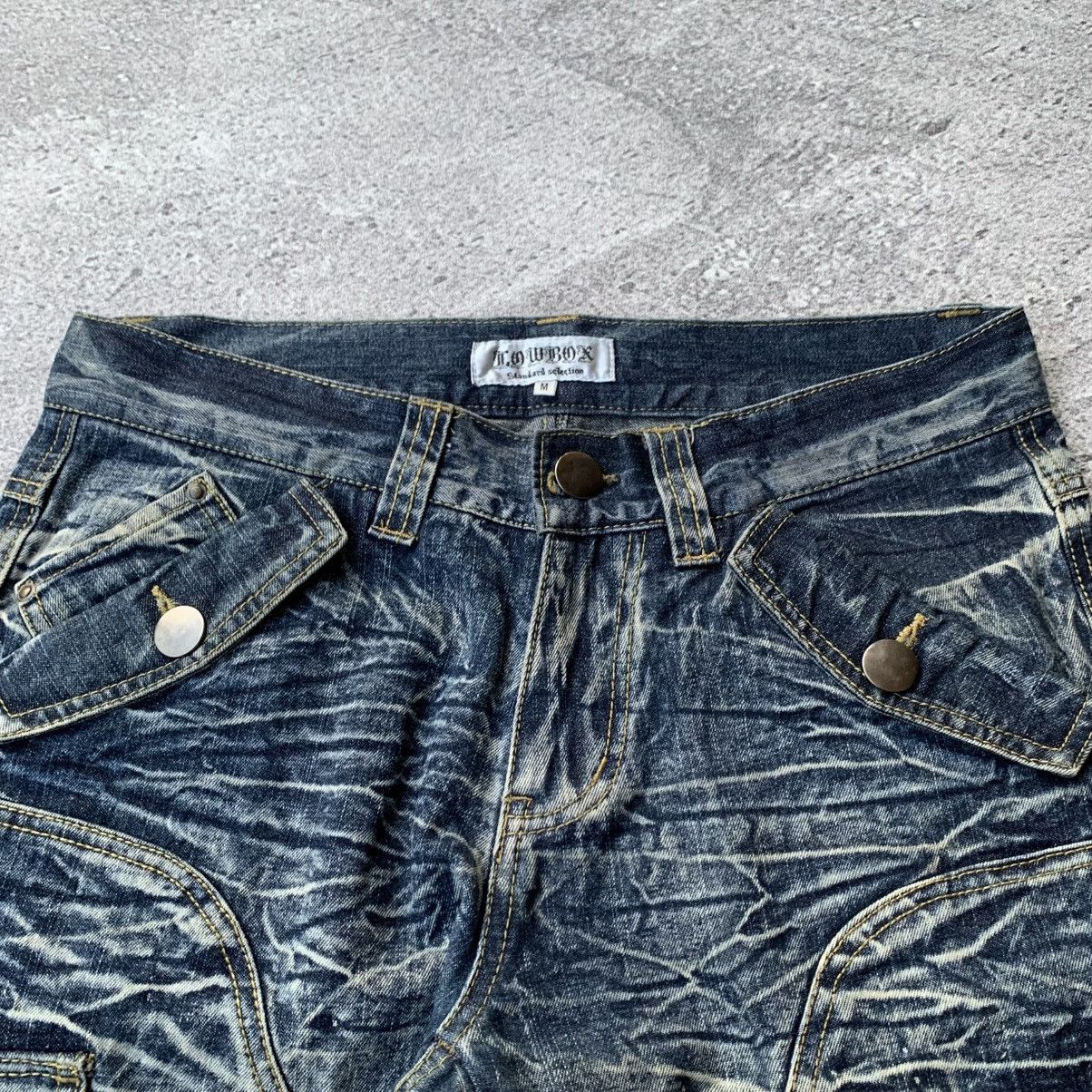 If Six Was Nine × Japanese Brand × Le Grande Bleu (L.G.B.) Lowbox Cargo multipocket Flare Denim Jeans Size US 31 - 9 Thumbnail
