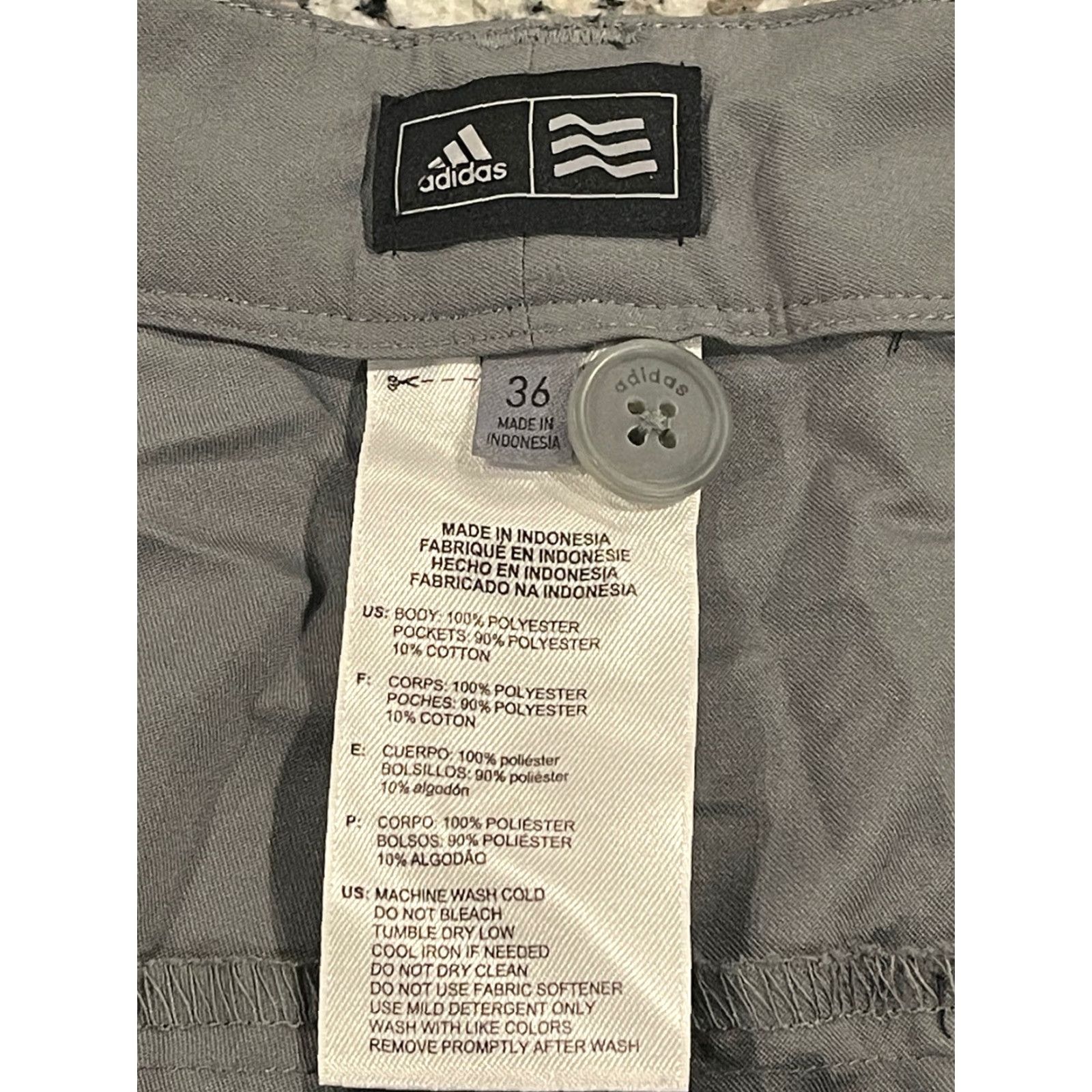 Adidas adidas Stretch Golf Shorts Gray 10" Logo Bermuda Men 36 Inseam 10" 4-Pocket Design Lightweight Elastic Waist Classic Fit NWT Size US 36 / EU 52 - 3 Thumbnail