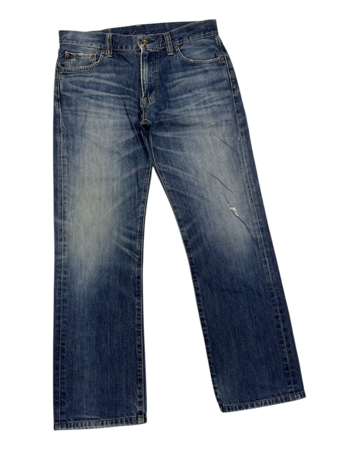 Undercover × Uniqlo 🔥VINTAGE UNIQLO S002 REGULAR DISTRESSED JEAN Size US 34 / EU 50 - 3 Thumbnail