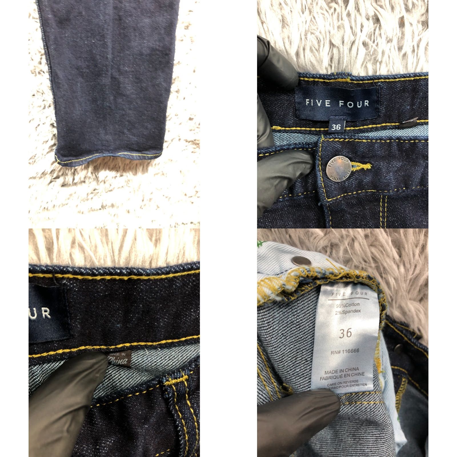Vintage Five Four Jeans Relaxed Straight Size 36 Mens Mid Blue Wash Denim 5-Pocket Inseam 32 Size US 36 / EU 52 - 8 Thumbnail