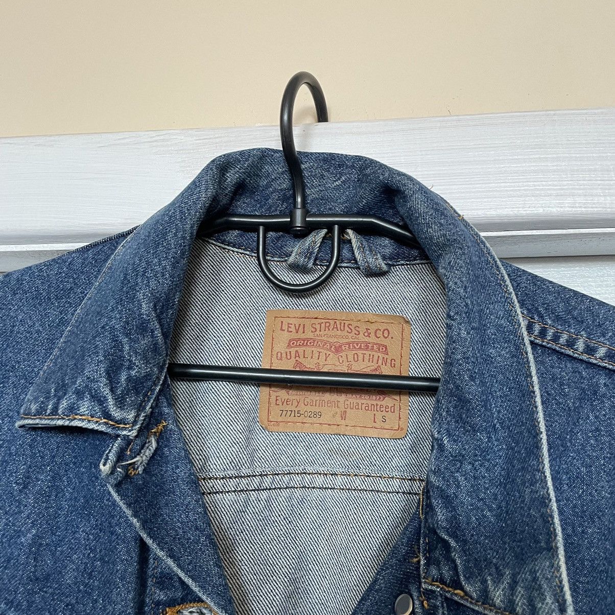 Levi's × Vintage distressed Oversized DENIM jacket Levis blue bomber jeans Size S / US 4 / IT 40 - 2 Thumbnail