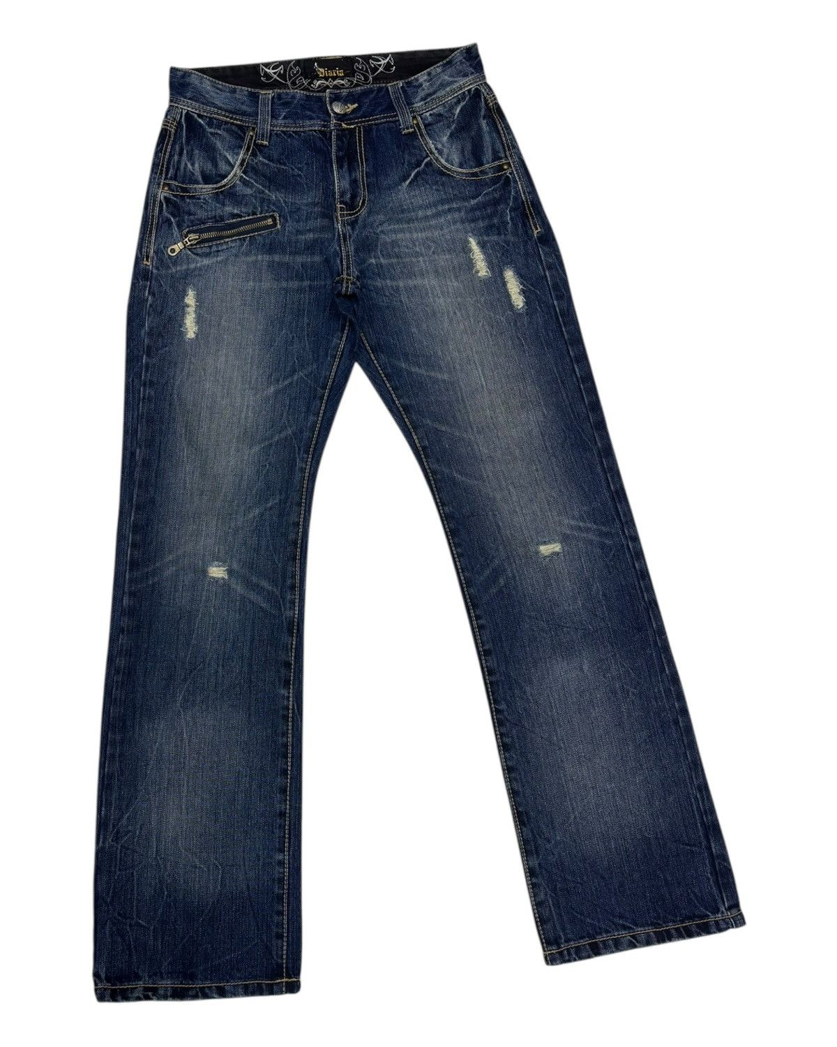 Hysteric Glamour × Undercover Vintage Japanese Diaria Punk Distressed Denim Jeans Size US 28 / EU 44 - 3 Thumbnail