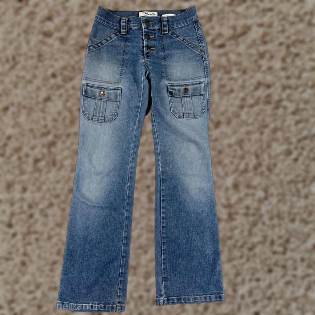 Old Navy Old Navy Jeans Womens 1 Blue Denim Jeans Button Fly Bootcut Cotton Denim Wide 5-Pocket design Modern Classic Womens Jeans Size 25" / US 0 / IT 36 - 1 Thumbnail