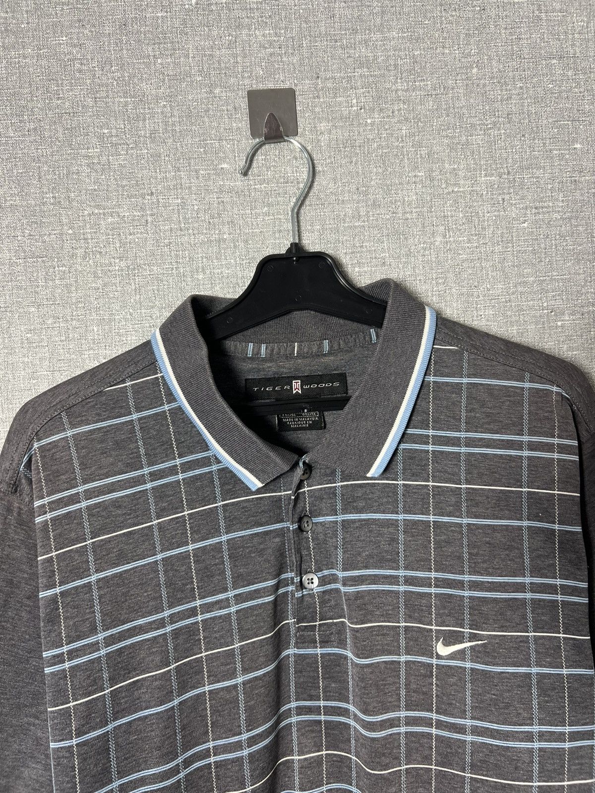 Nike Vintage Nike Tiger Woods Collection Checkered Polo Shirt Size US L / EU 52-54 / 3 - 8 Thumbnail