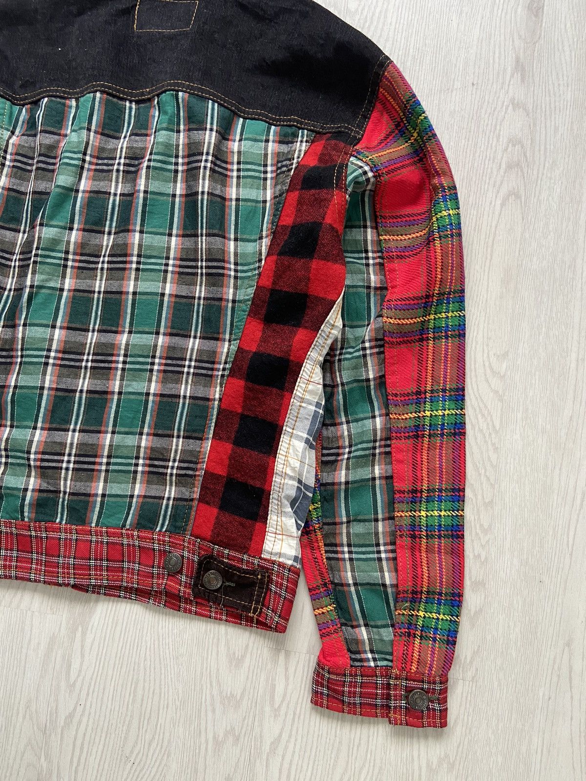 Levi's × Levi's Made & Crafted Vintage Levis Rebuild Patchwork Plaid Trucker Jacket Size US M / EU 48-50 / 2 - 8 Thumbnail