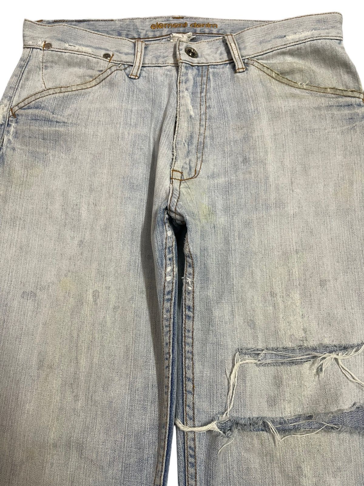 Element Vintage Element Blue Bleached Style Distressed Loose Jeans Size US 32 / EU 48 - 3 Thumbnail