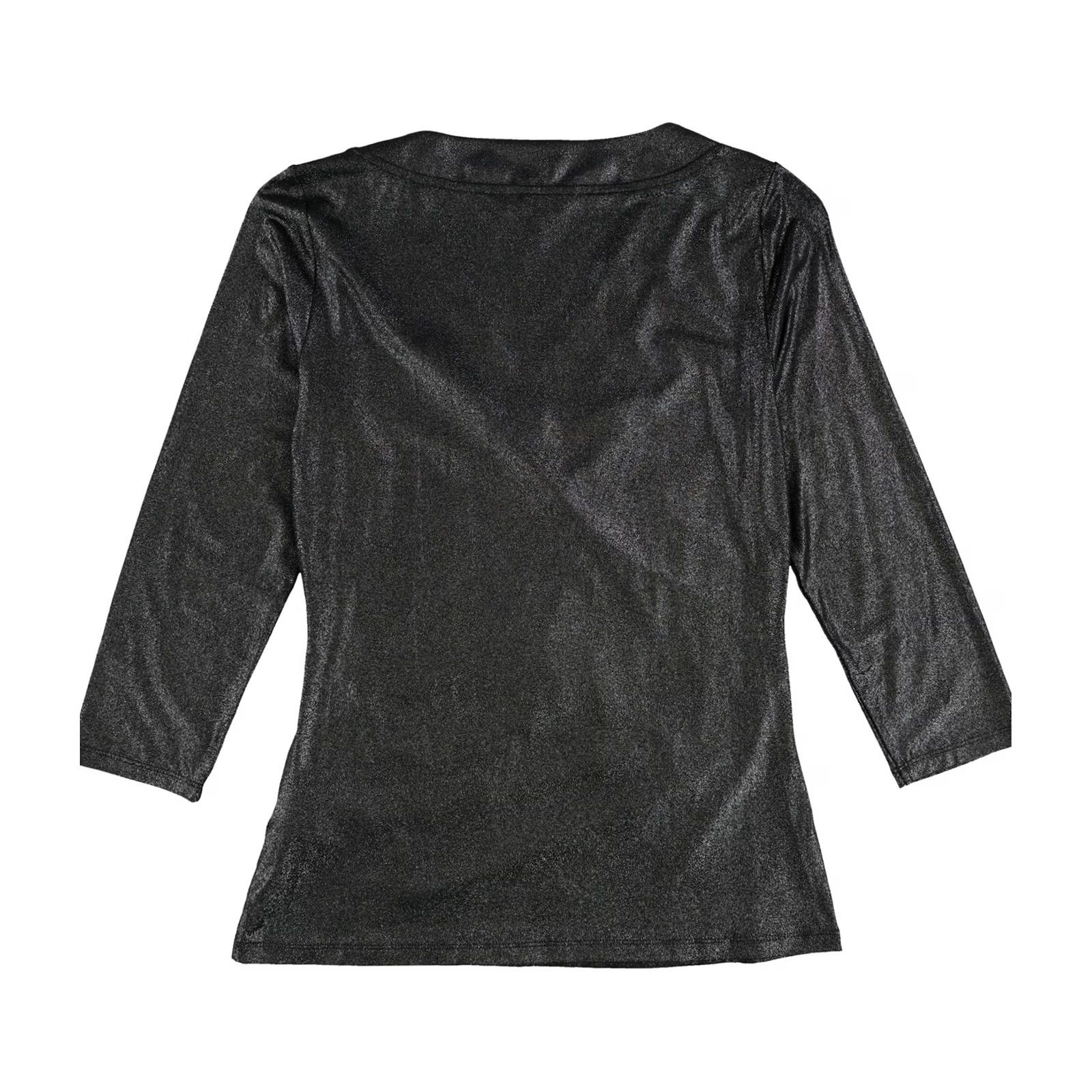 Ralph Lauren Ralph Lauren Womens Shimmer Wrap Blouse Black XS Size XS / US 0-2 / IT 36-38 - 2 Thumbnail