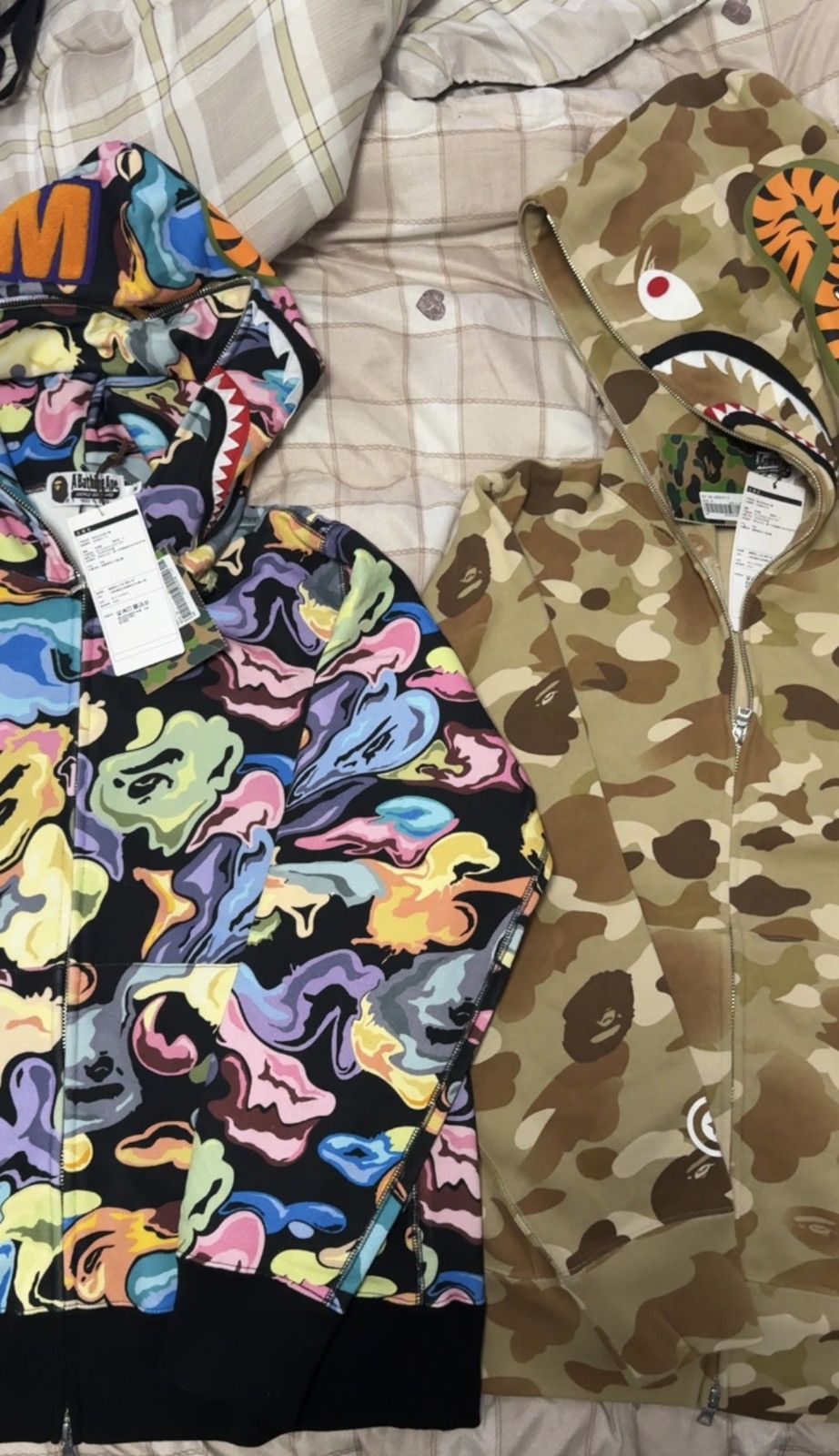 Bape BAPE 1st Camo Shark WGM Full Zip Hoodie (Beige) Size US M / EU 48-50 / 2 - 1 Thumbnail